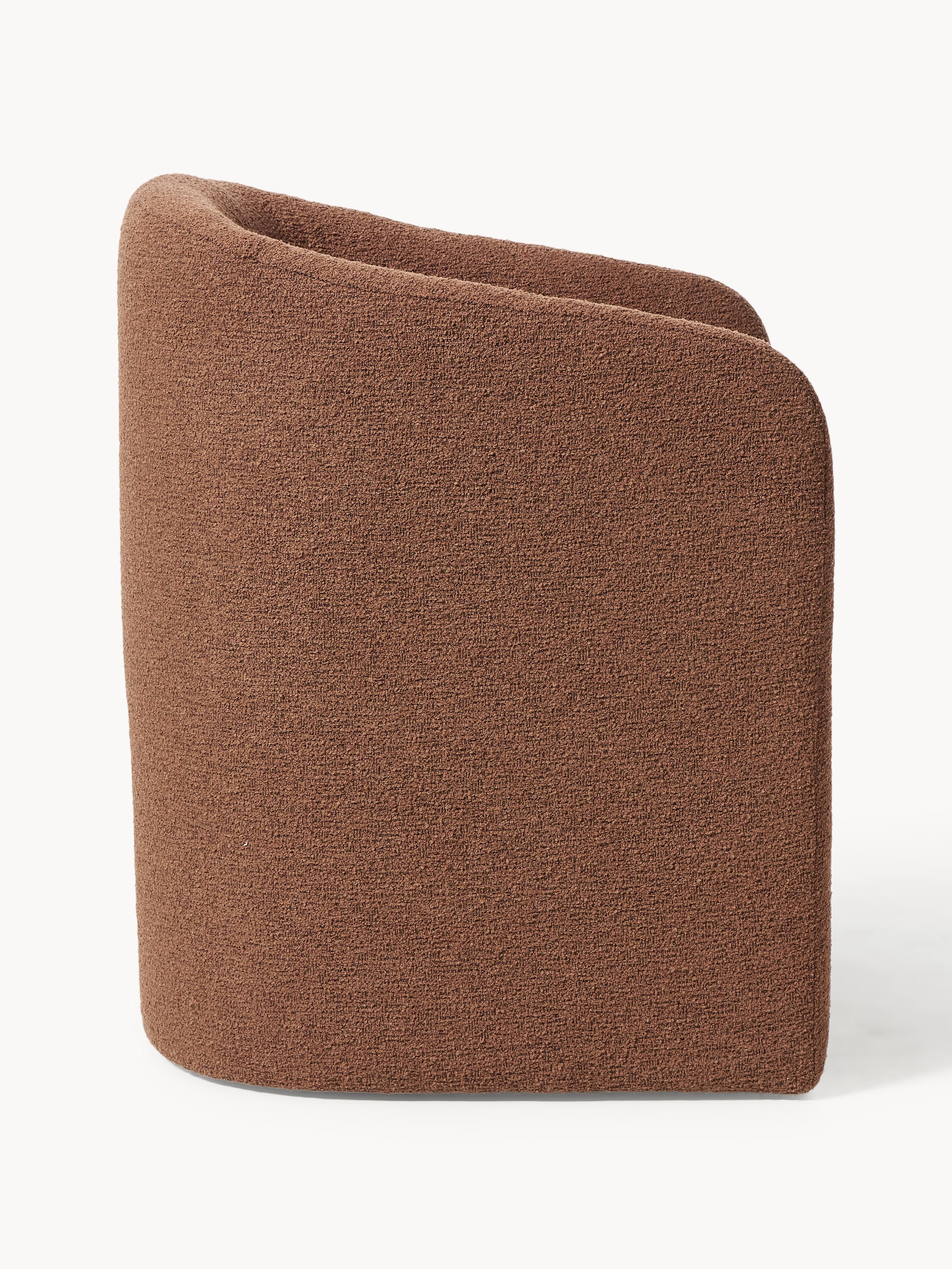 Mairo Bouclé Dining Chair with Armrests