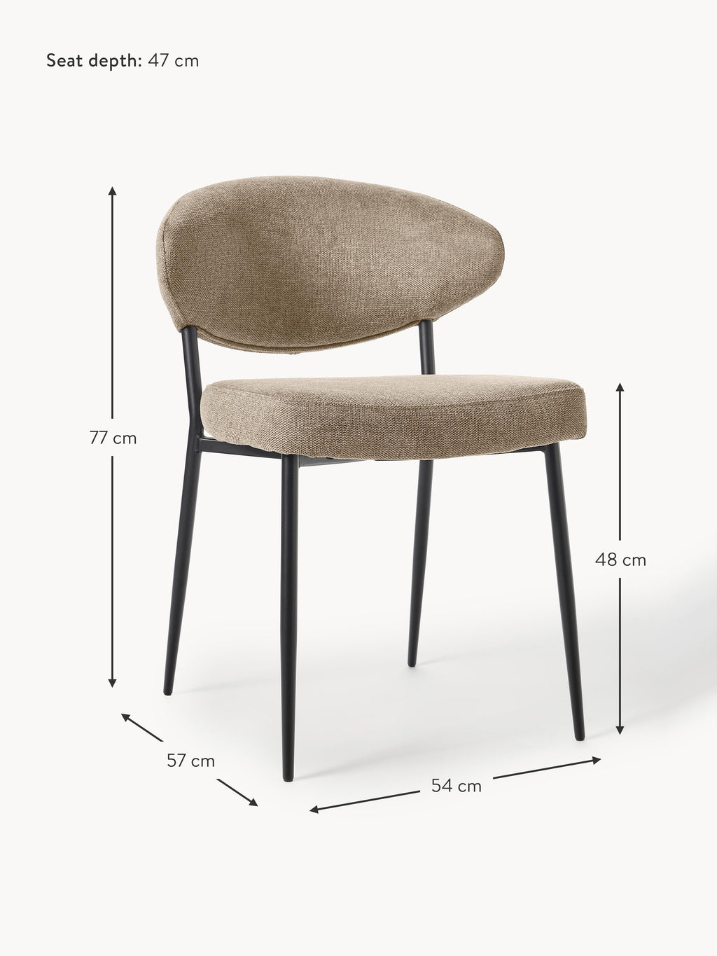 Adele Upholstered Dining Chairs, Set of 2
