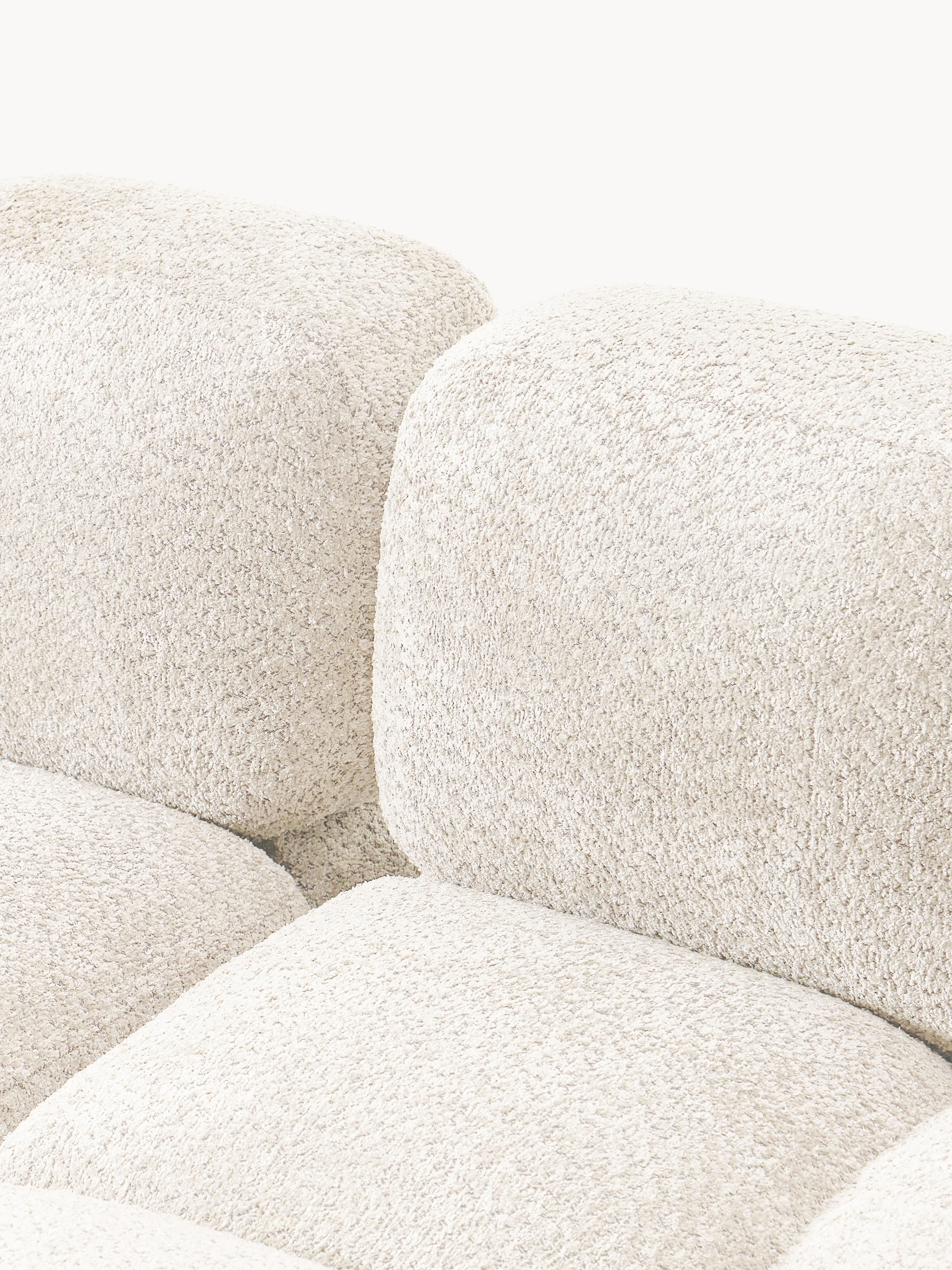 Tayla Modular Teddy-Bouclé Sofa (2-seater) with Ottoman (left/right)