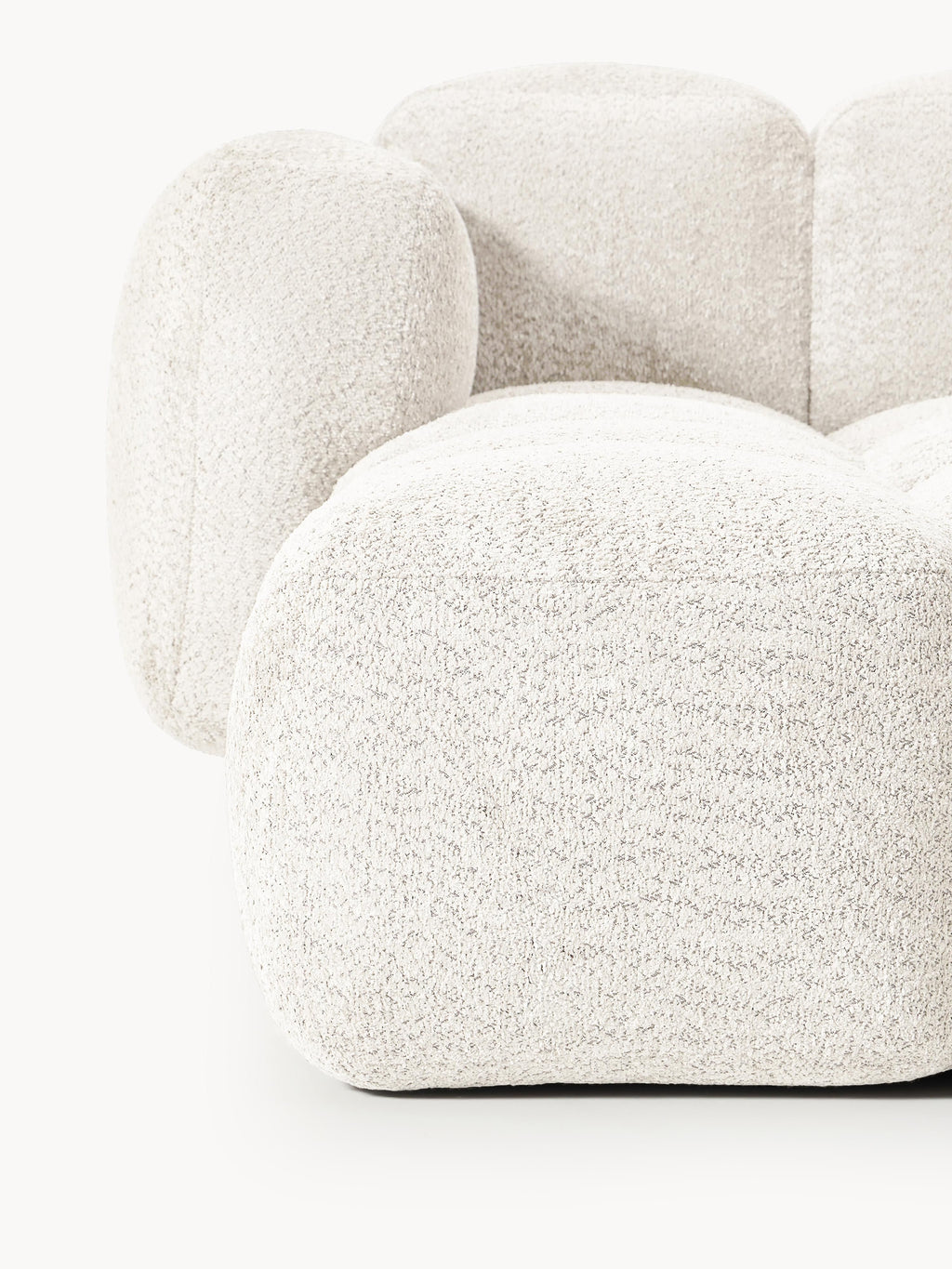 Tayla Modular Teddy-Bouclé Sofa (2-seater) with Ottoman (left/right)