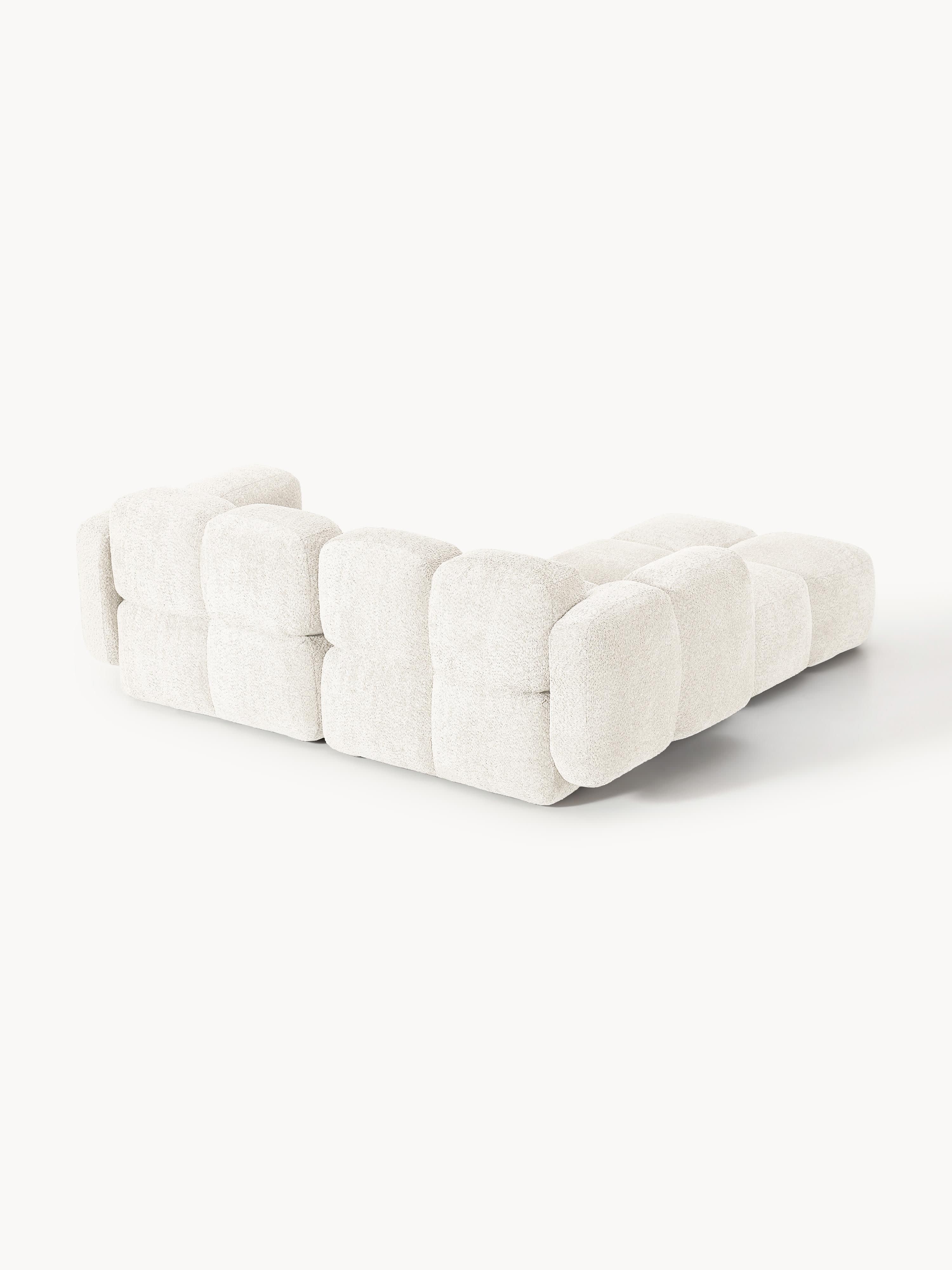 Tayla Modular Teddy-Bouclé Sofa (2-seater) with Ottoman (left/right)