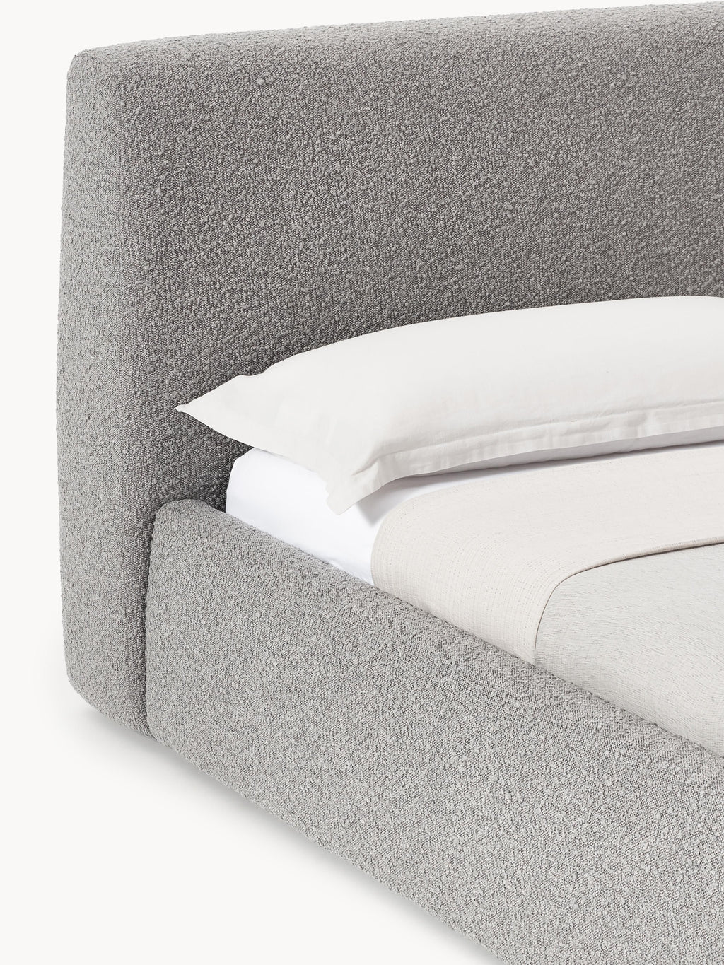 Cloud Upholstered Bouclé Bed