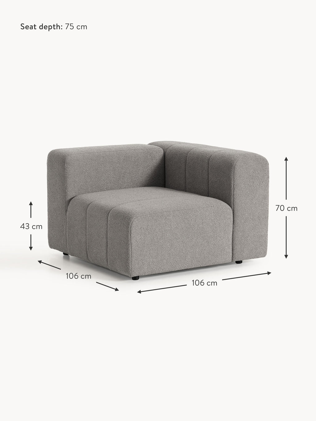 Lena Bouclé Corner Module