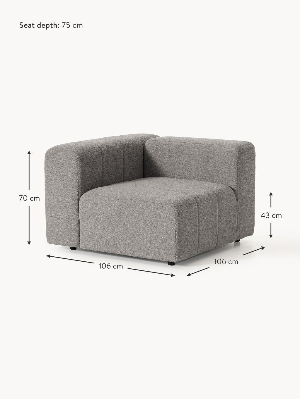 Lena Bouclé Corner Module