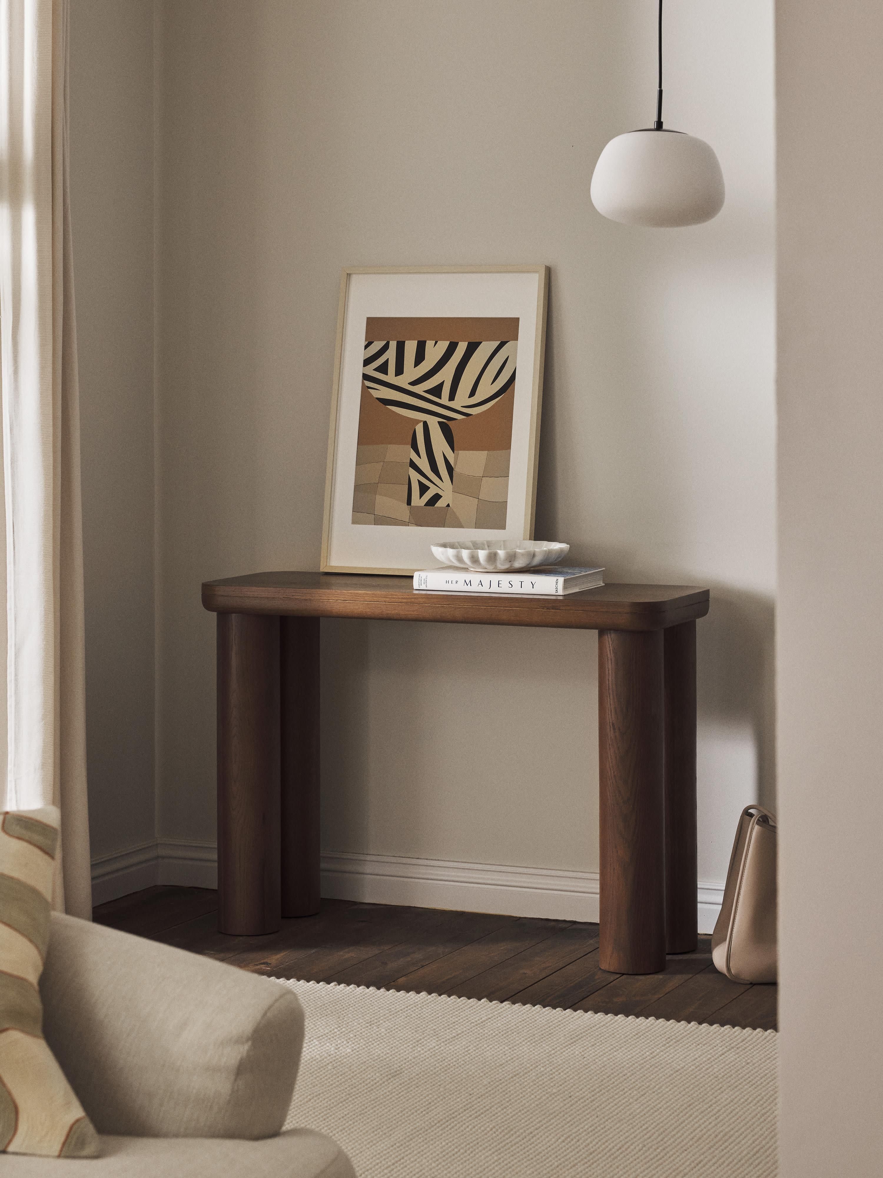 Kalia Oak Wood Console Table