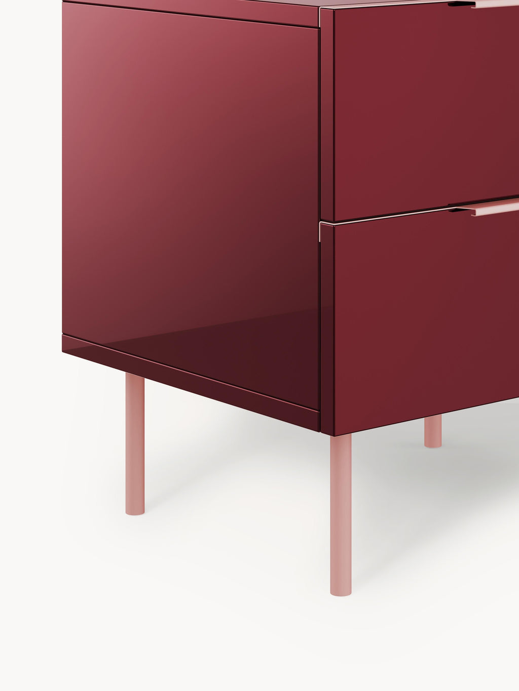 Lennie High-Gloss Bedside Table