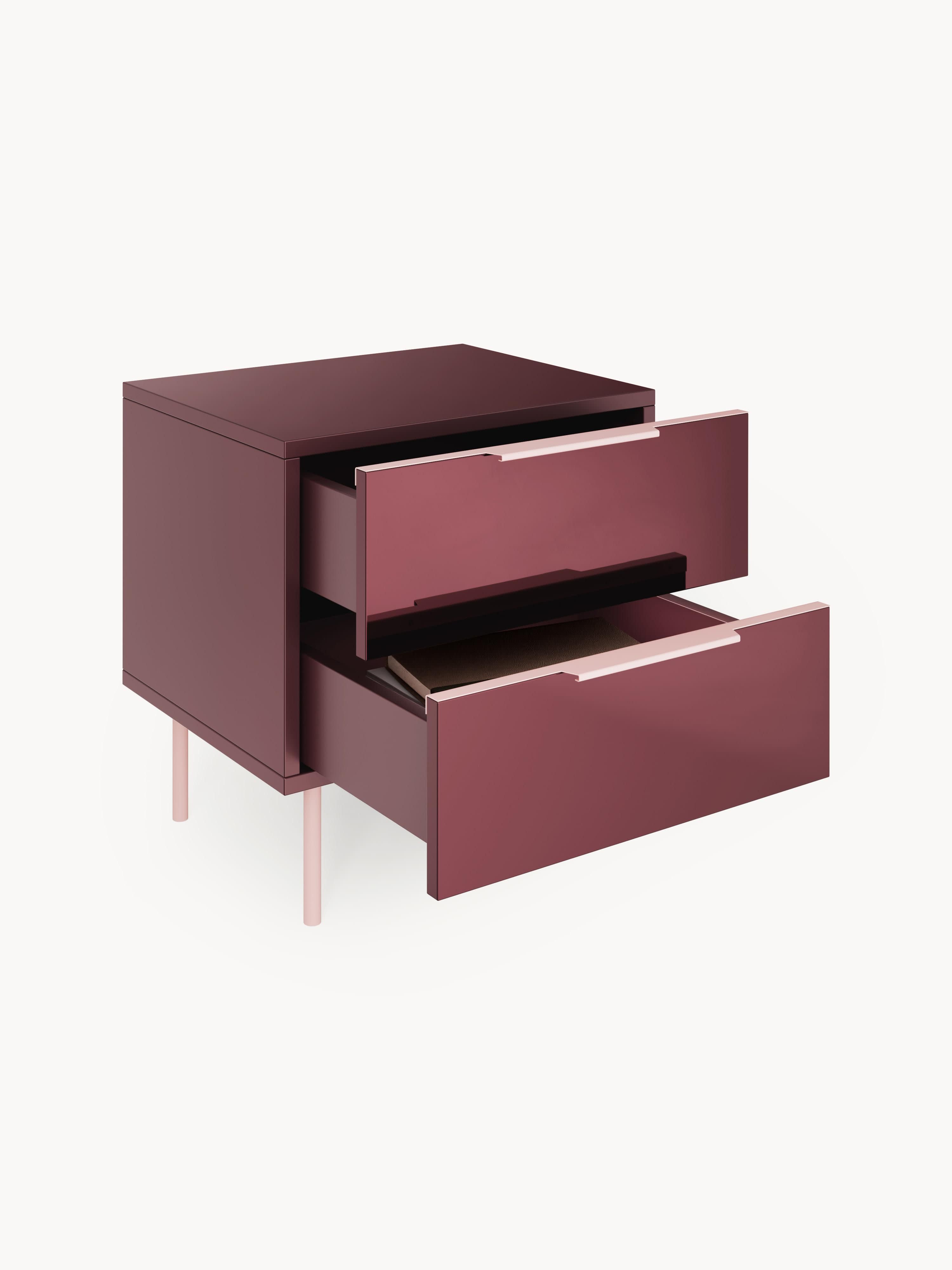 Lennie High-Gloss Bedside Table