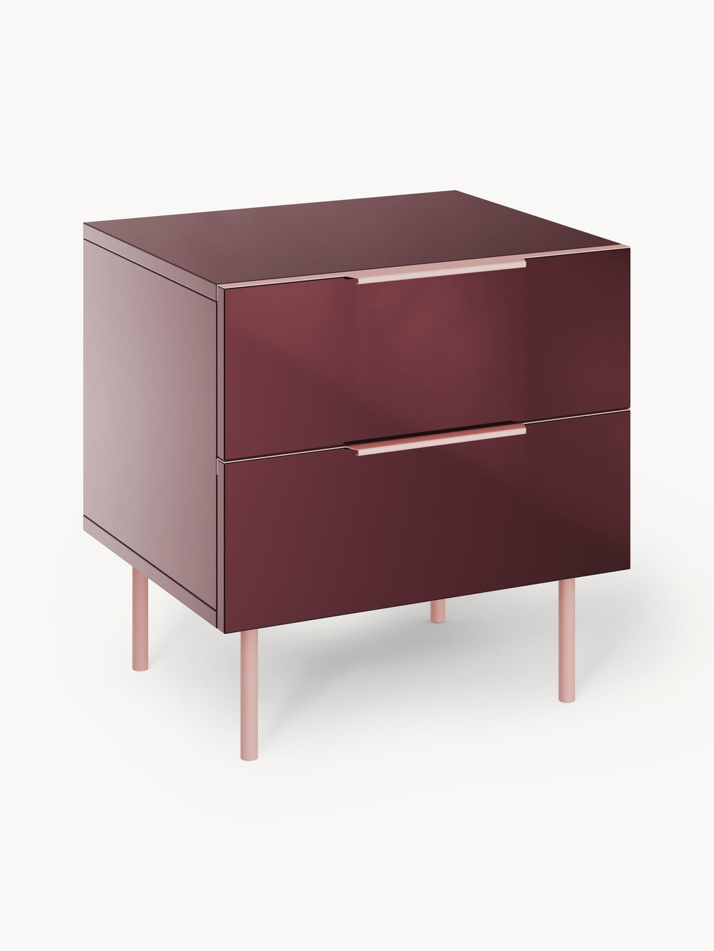 Gallery image 1 - High-Gloss Bedside Table Lennie