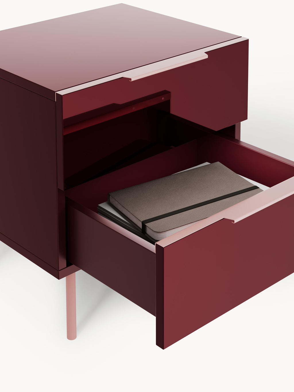 Lennie High-Gloss Bedside Table
