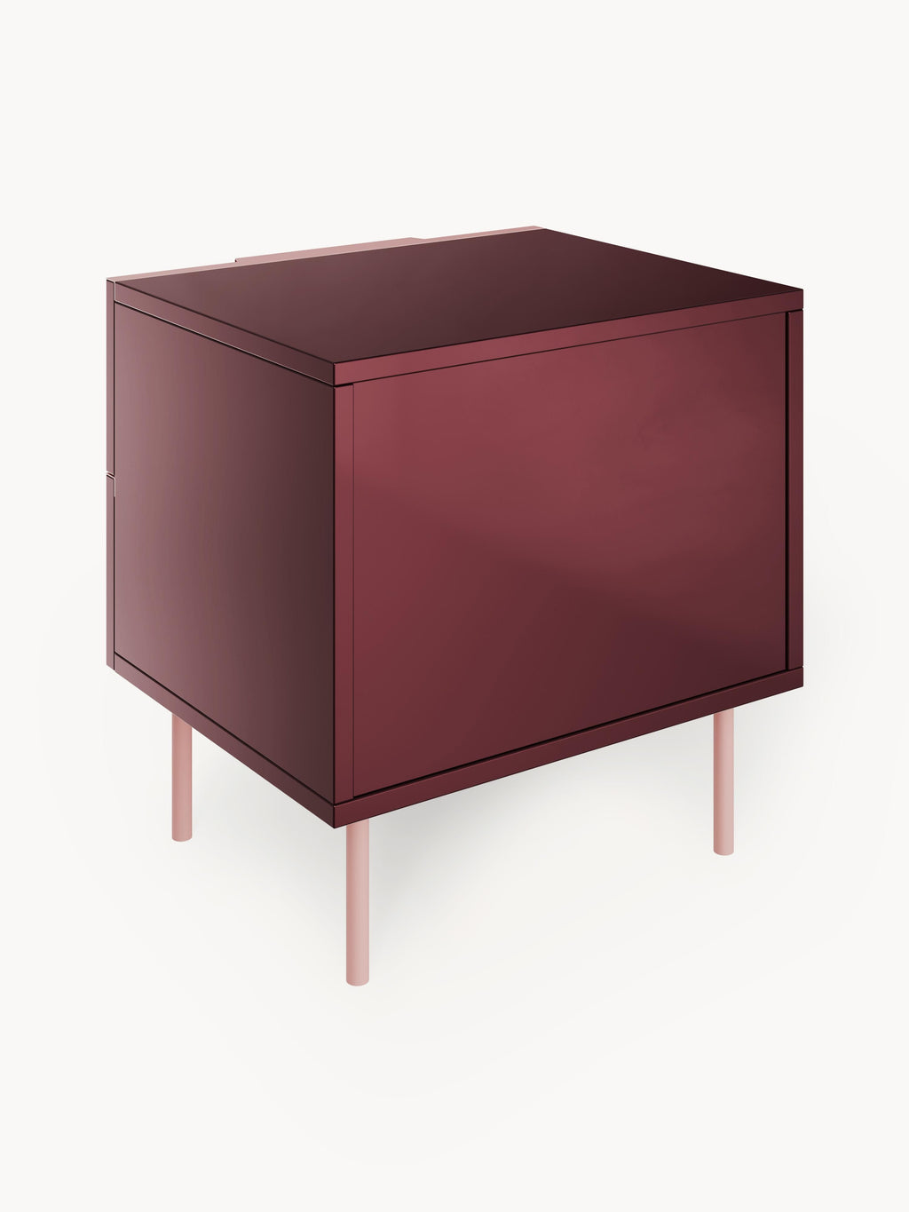 Lennie High-Gloss Bedside Table