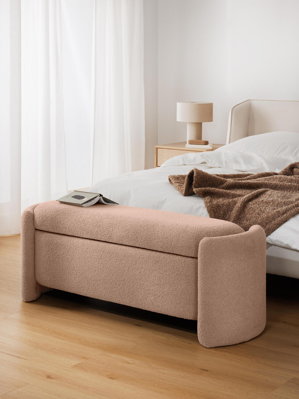 Benji Teddy Upholstered Bench with Storage Space