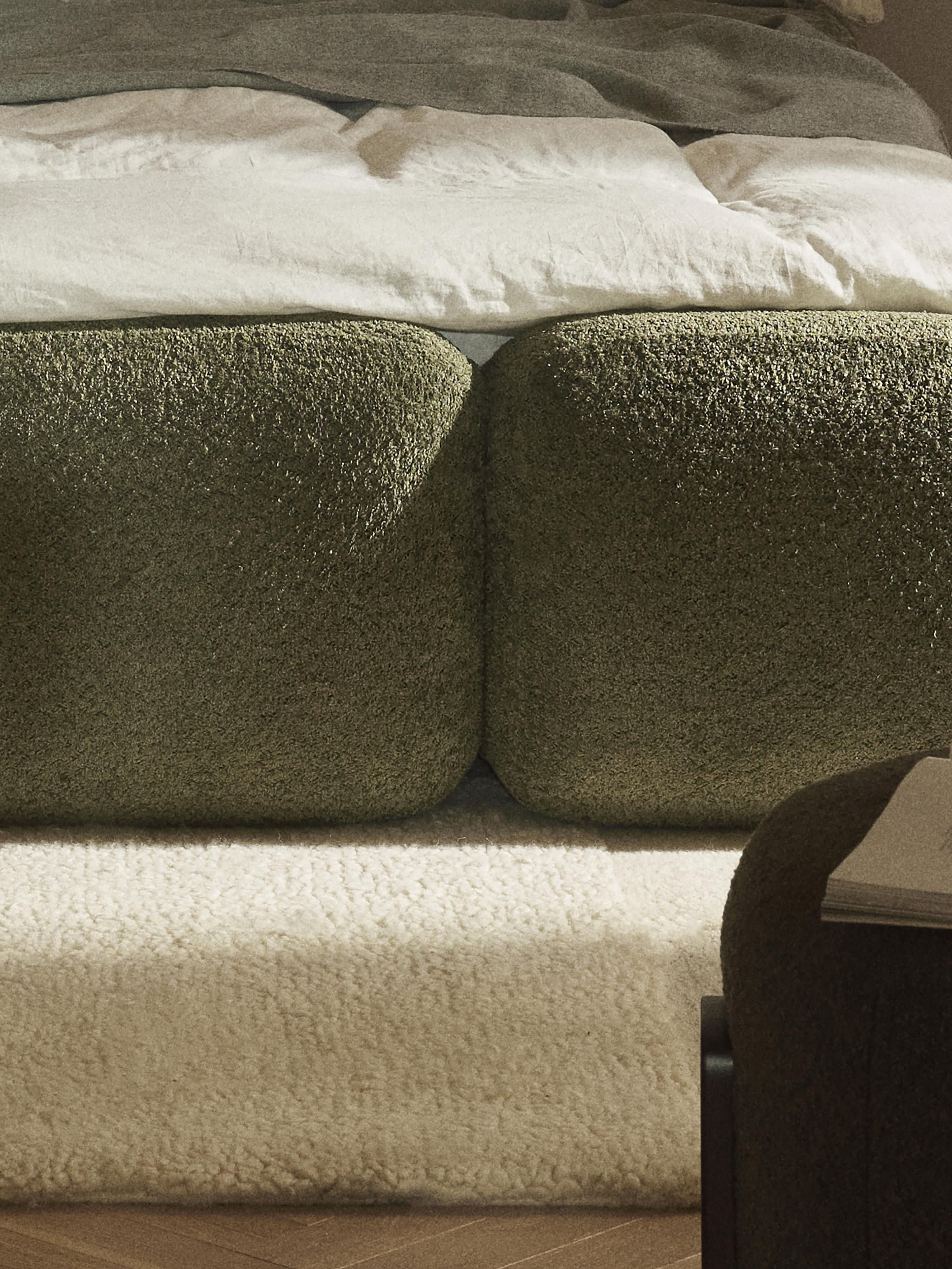 Tayla Upholstered Teddy Bouclé Bed