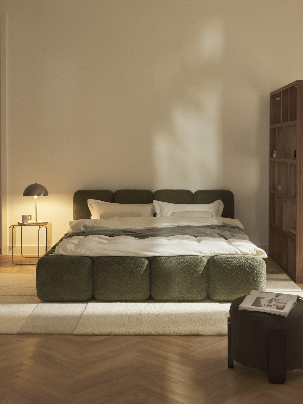 Tayla Upholstered Teddy Bouclé Bed