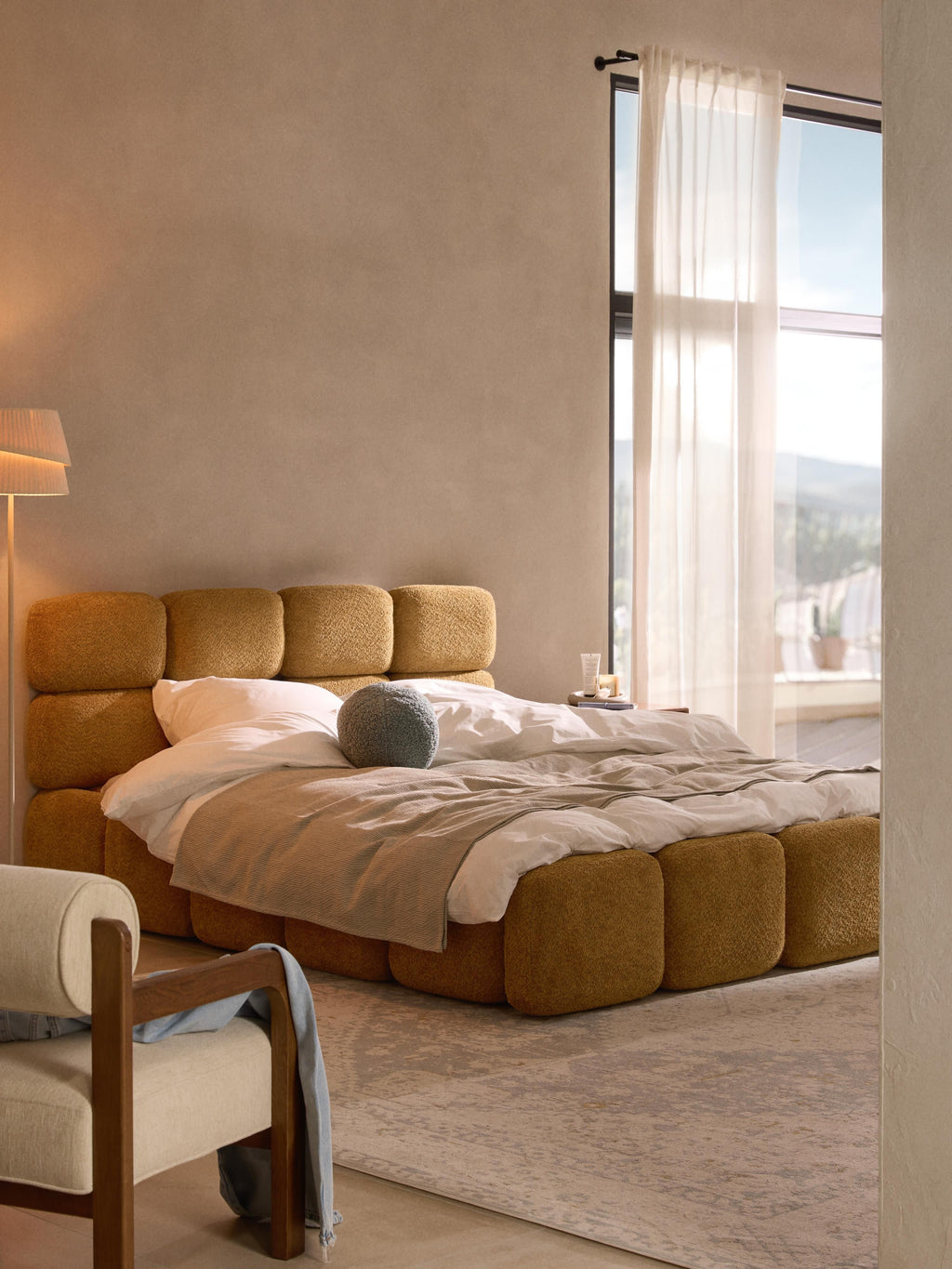 Tayla Upholstered Teddy Bouclé Bed
