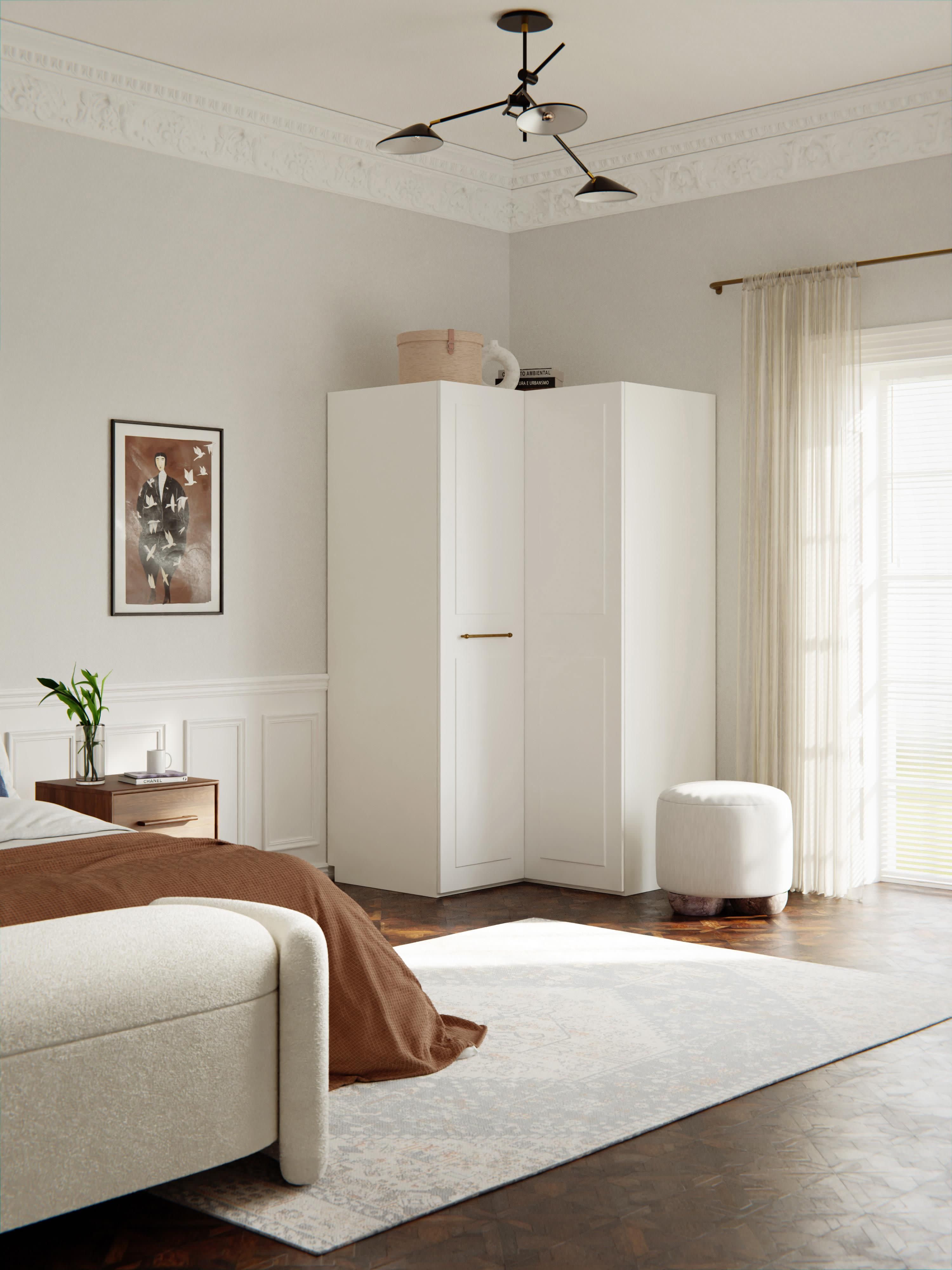 Charlotte Modular Corner Wardrobe, 115 cm Wide