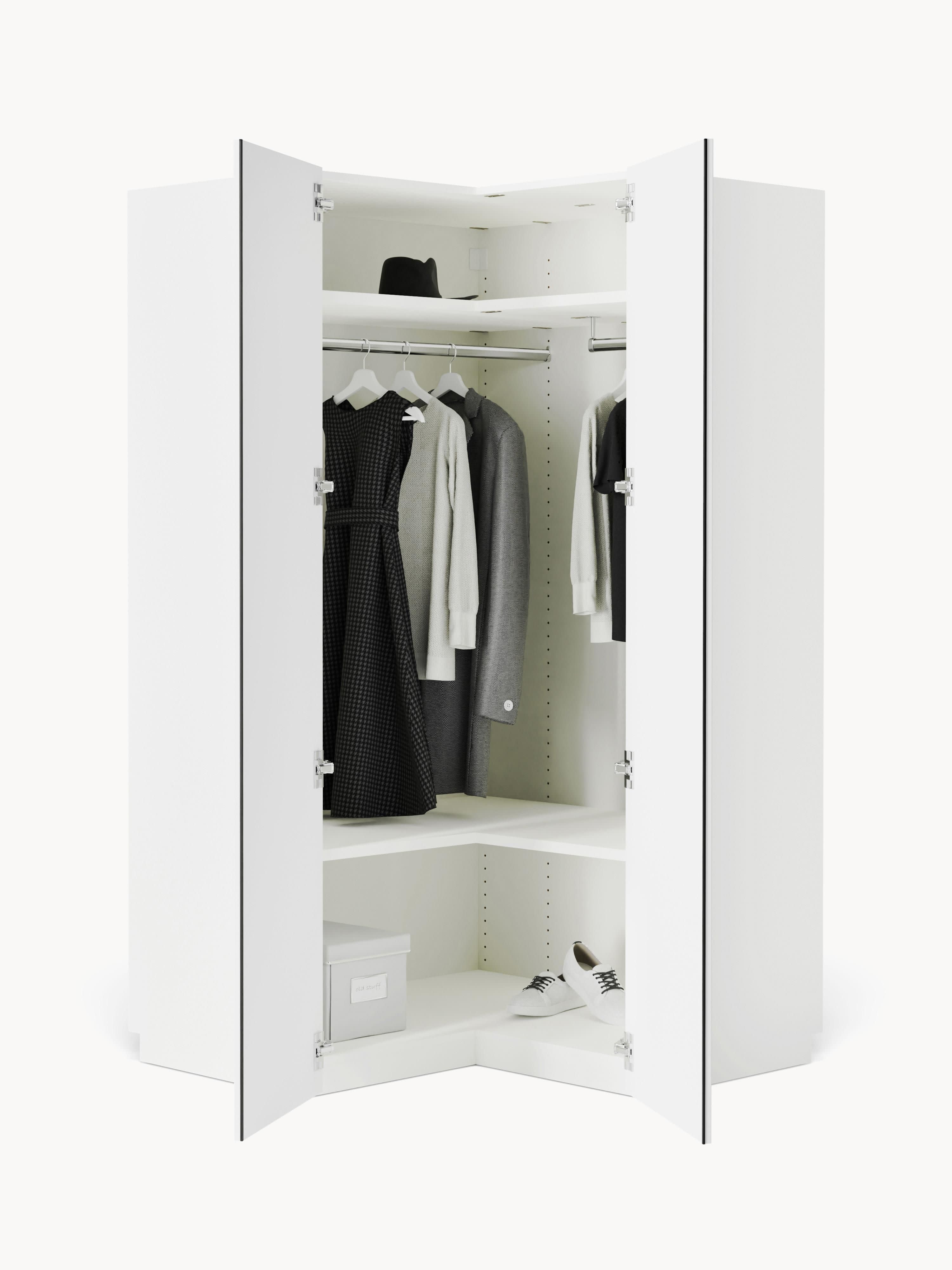 Charlotte Modular Corner Wardrobe, 115 cm Wide