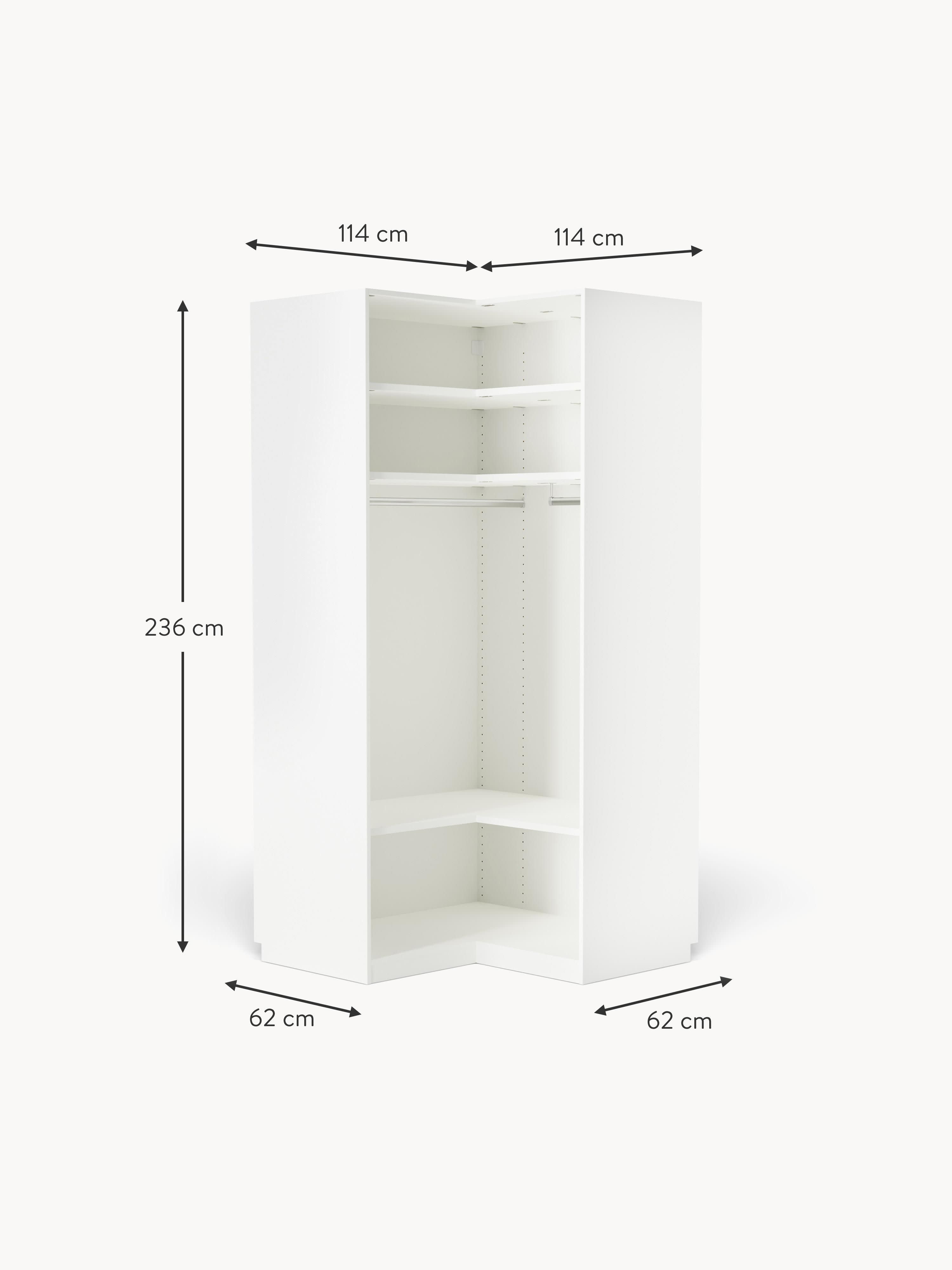 Charlotte Modular Corner Wardrobe, 115 cm Wide