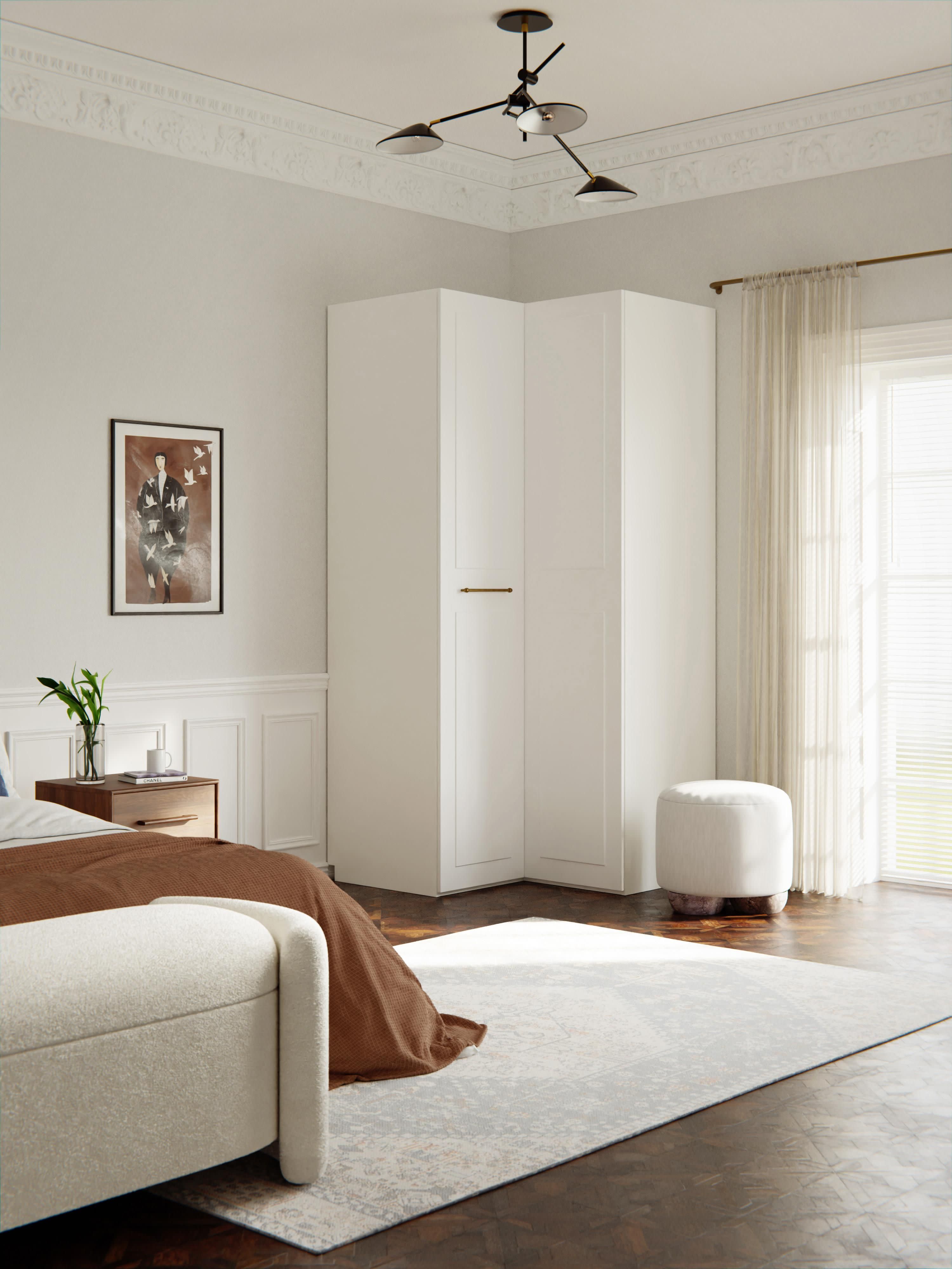Charlotte Modular Corner Wardrobe, 115 cm Wide