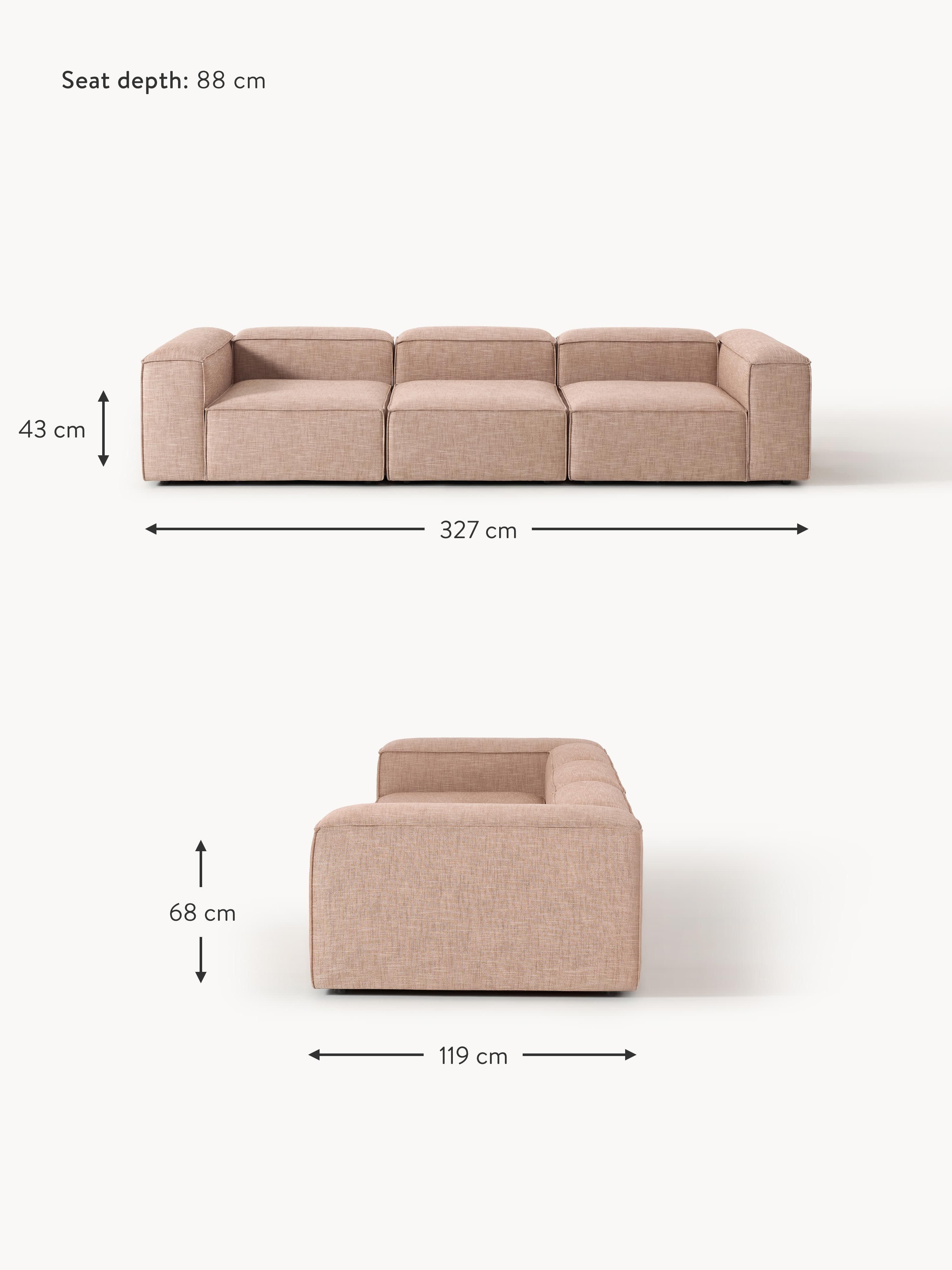 Lennon Linen Blend Modular Sofa (4-seater)