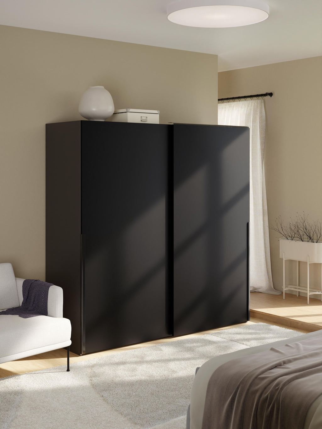 Leon Modular Sliding Door Wardrobe, 200 cm Wide, in various sizes