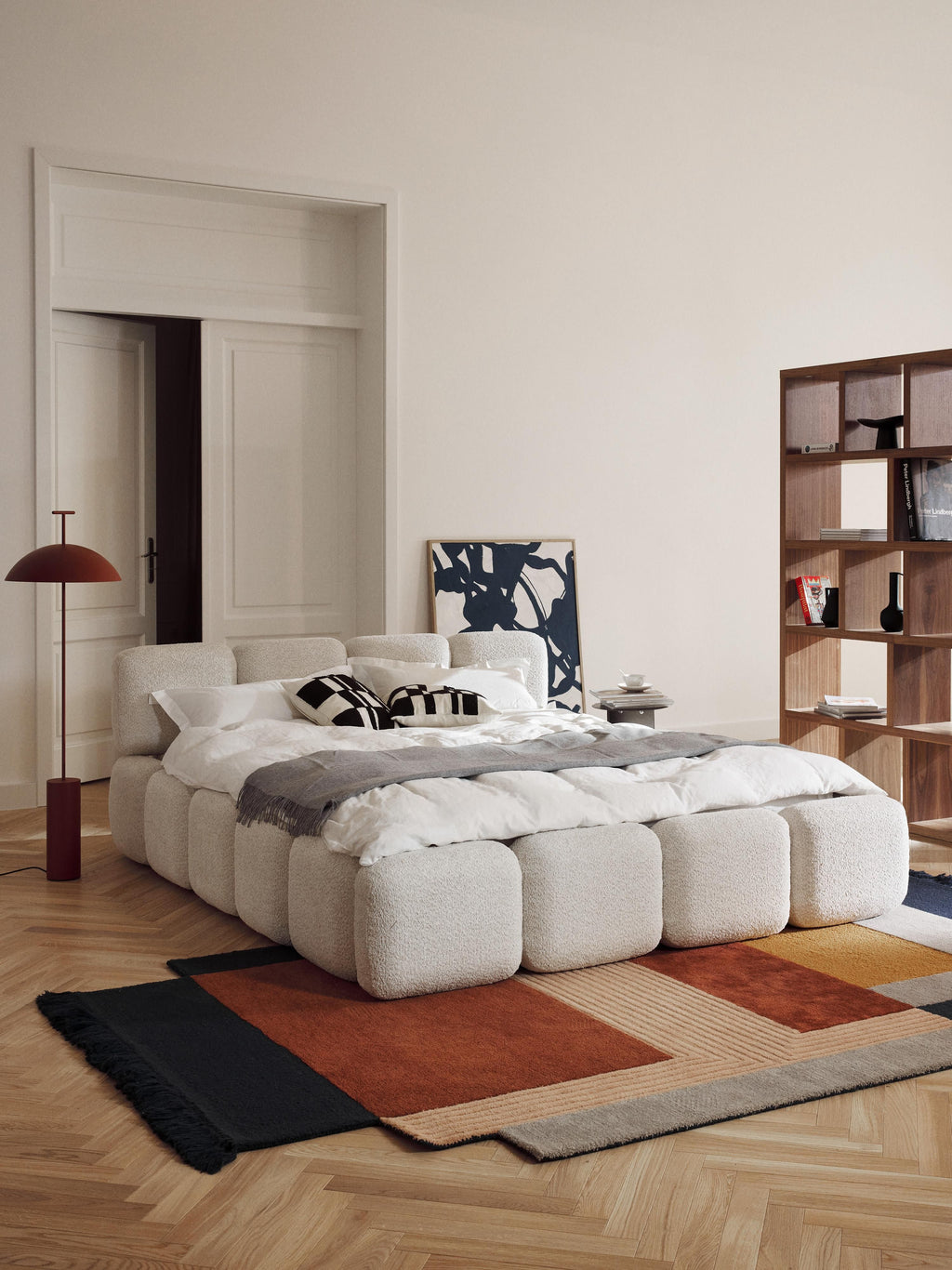 Tayla Upholstered Teddy Bouclé Bed