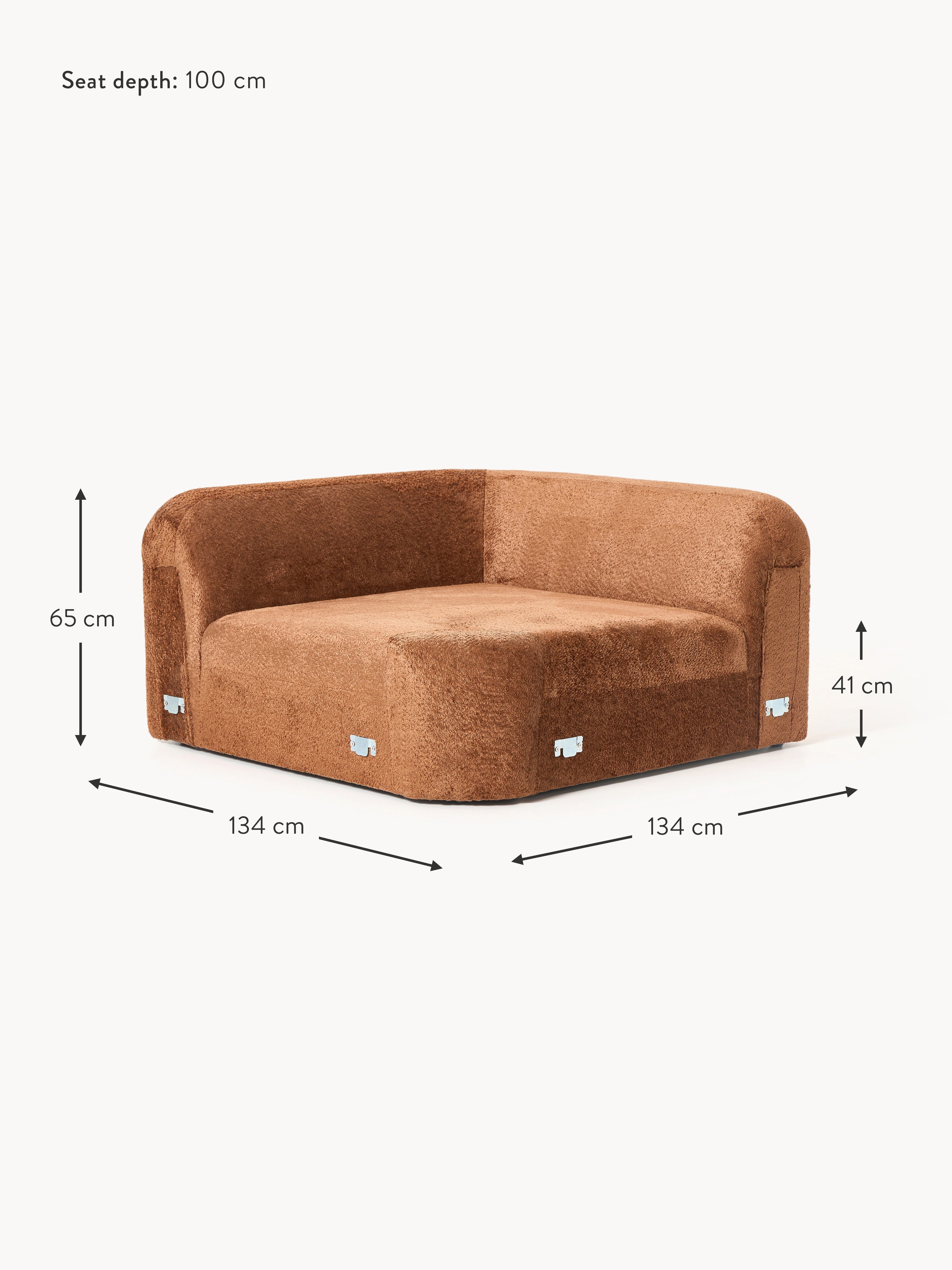 Wolke Round Teddy Bouclé Corner Module
