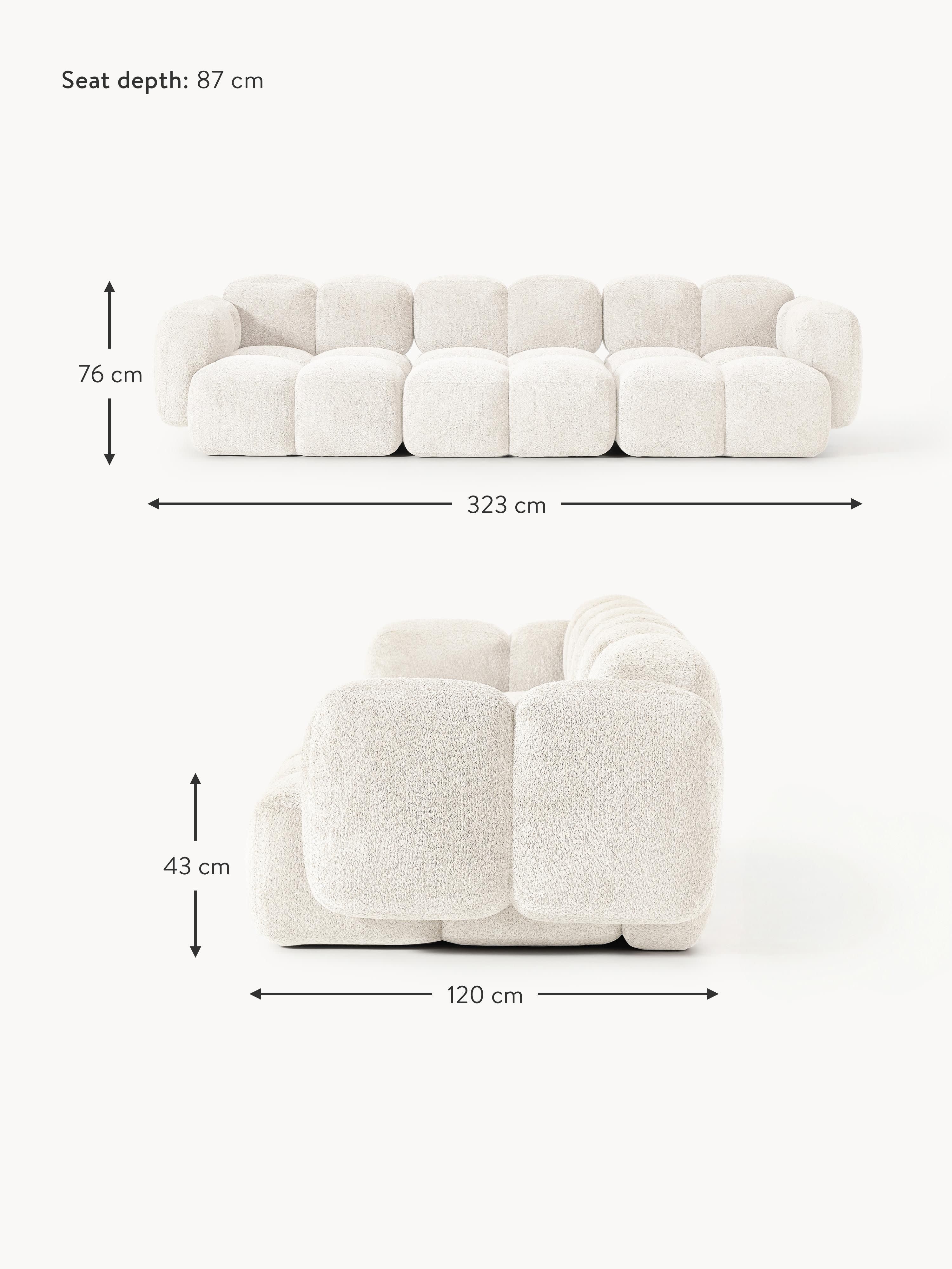 Tayla Modular Teddy-Bouclé Sofa (4-seater)