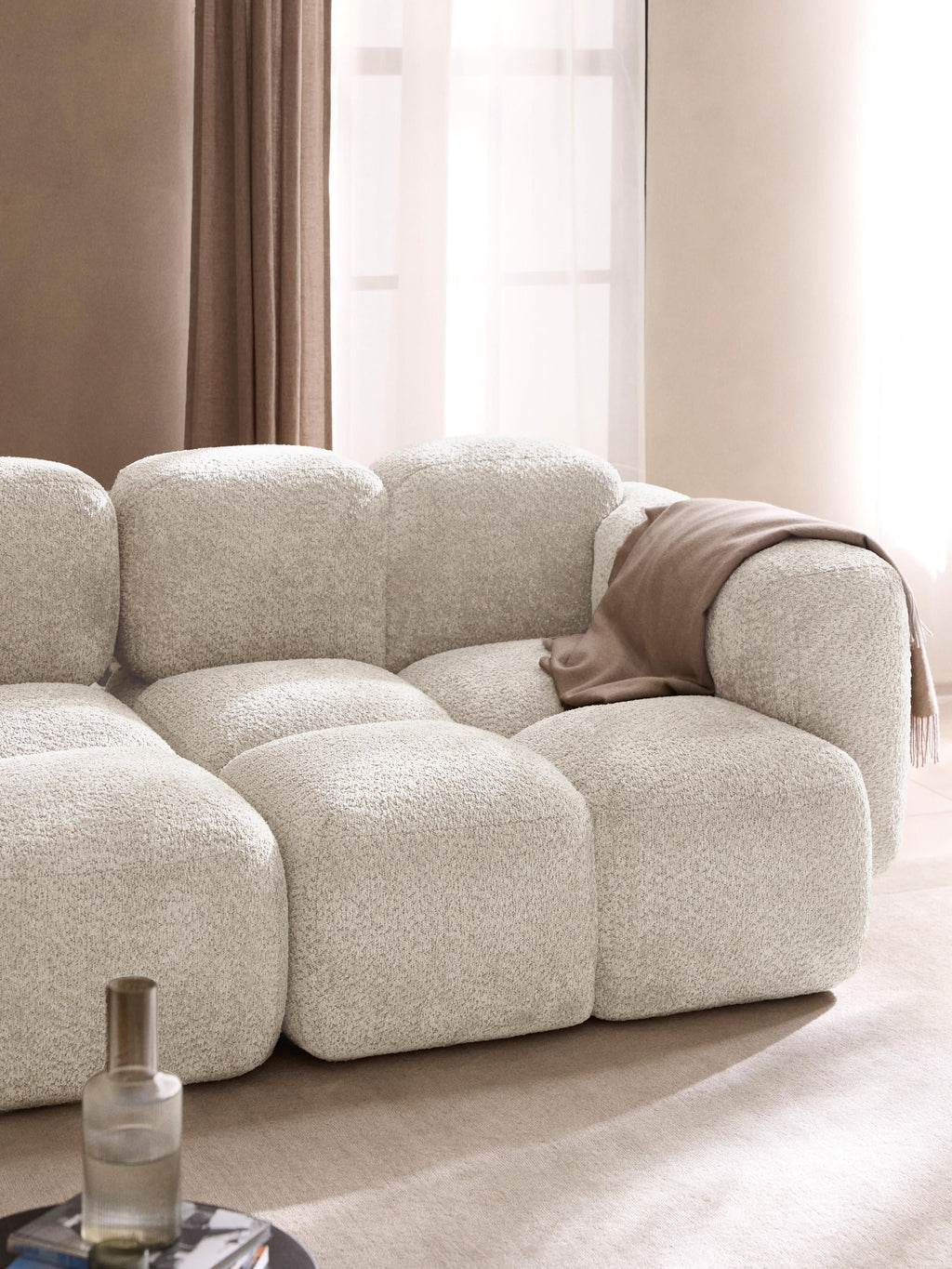 Tayla Modular Teddy-Bouclé Sofa (4-seater)