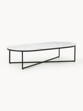 Gallery image 1 - Oval Coffee Table Antigua with Marble Effect Glass Top