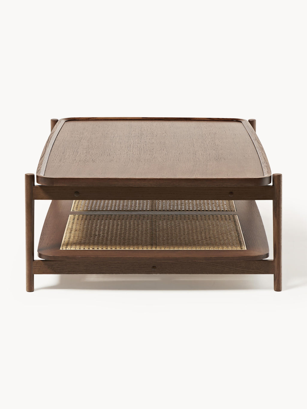 Libby Wooden Coffee Table with Viennese Wickerwork