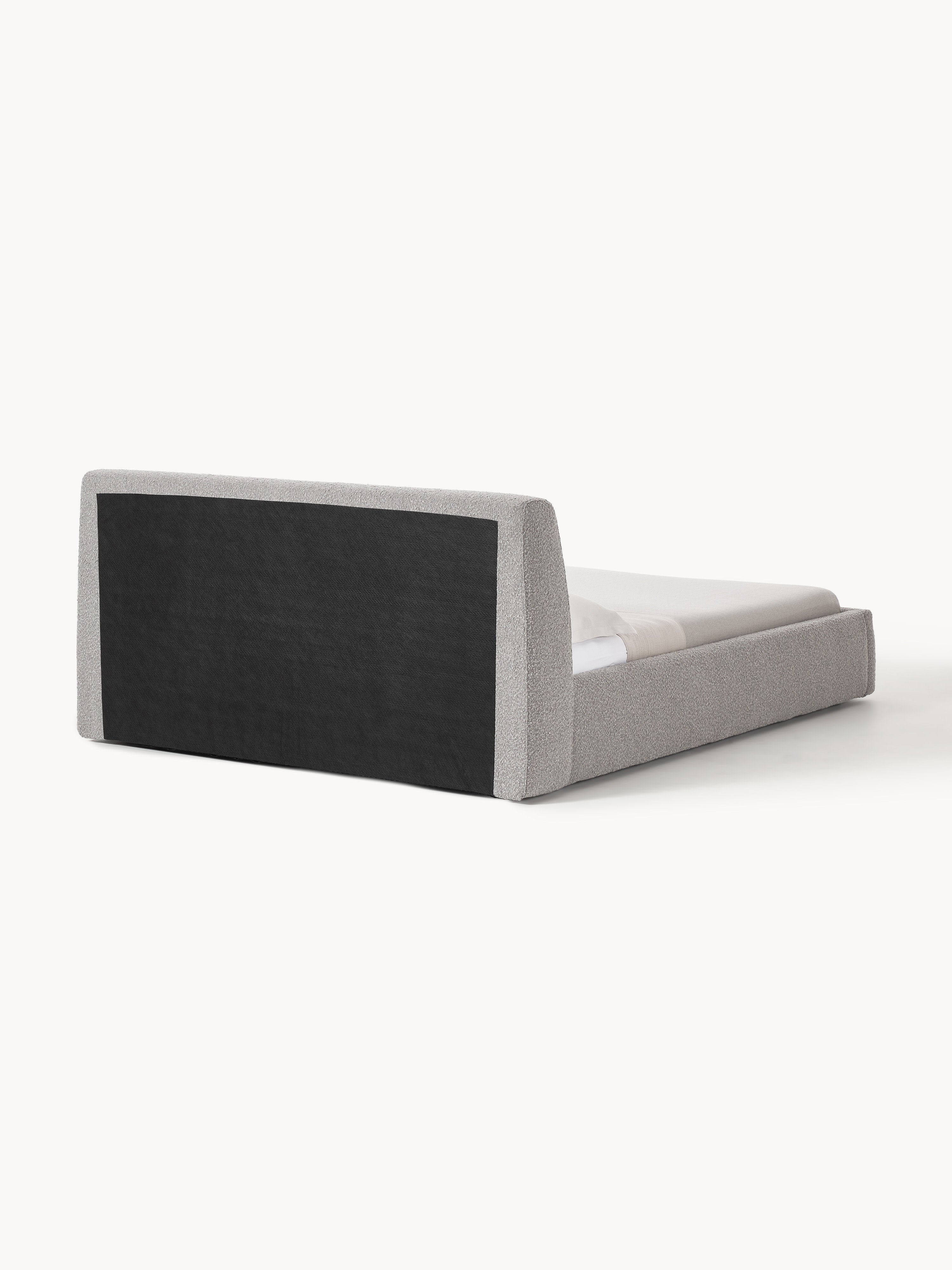 Cloud Upholstered Bouclé Bed with Storage Space