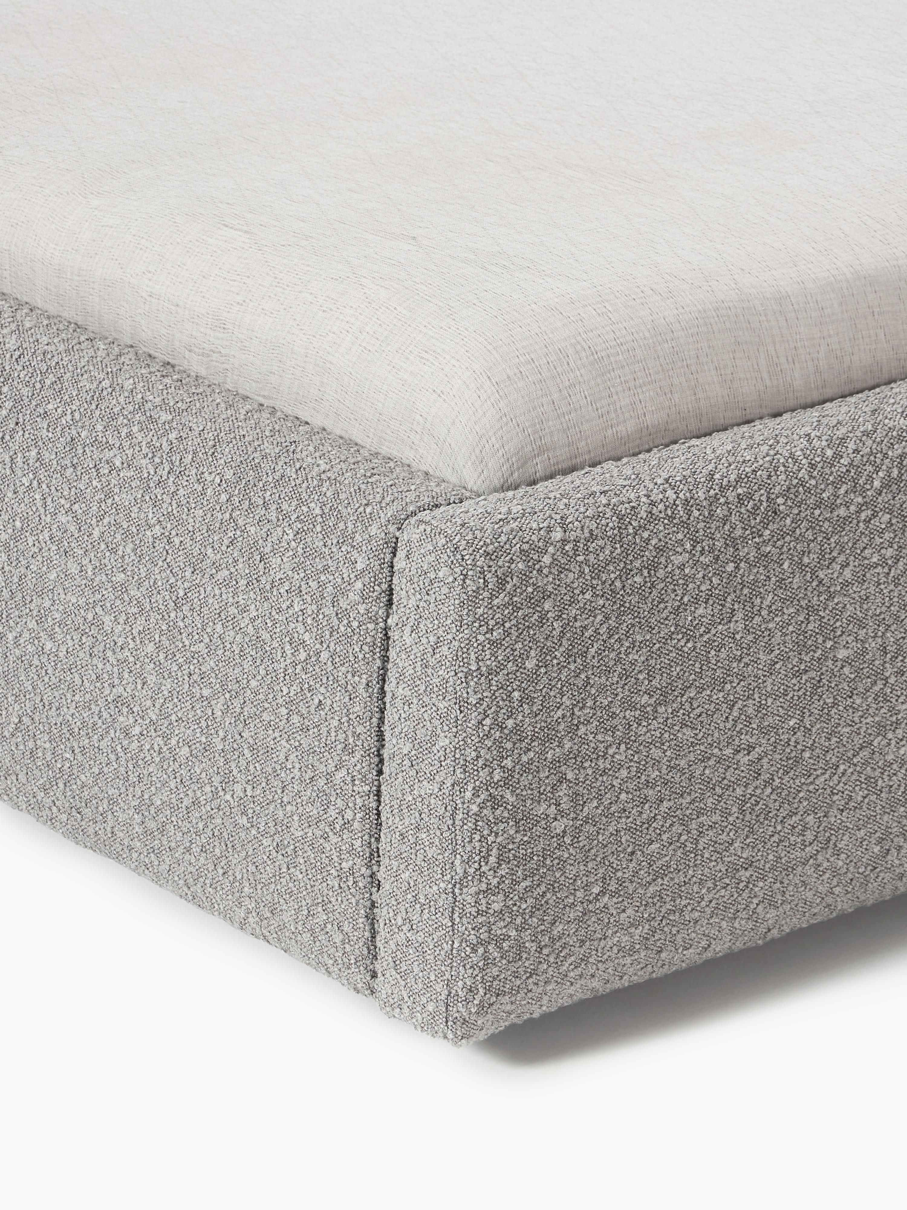 Cloud Upholstered Bouclé Bed with Storage Space