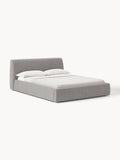 Gallery image 1 - Upholstered Bouclé Bed Cloud with Storage Space