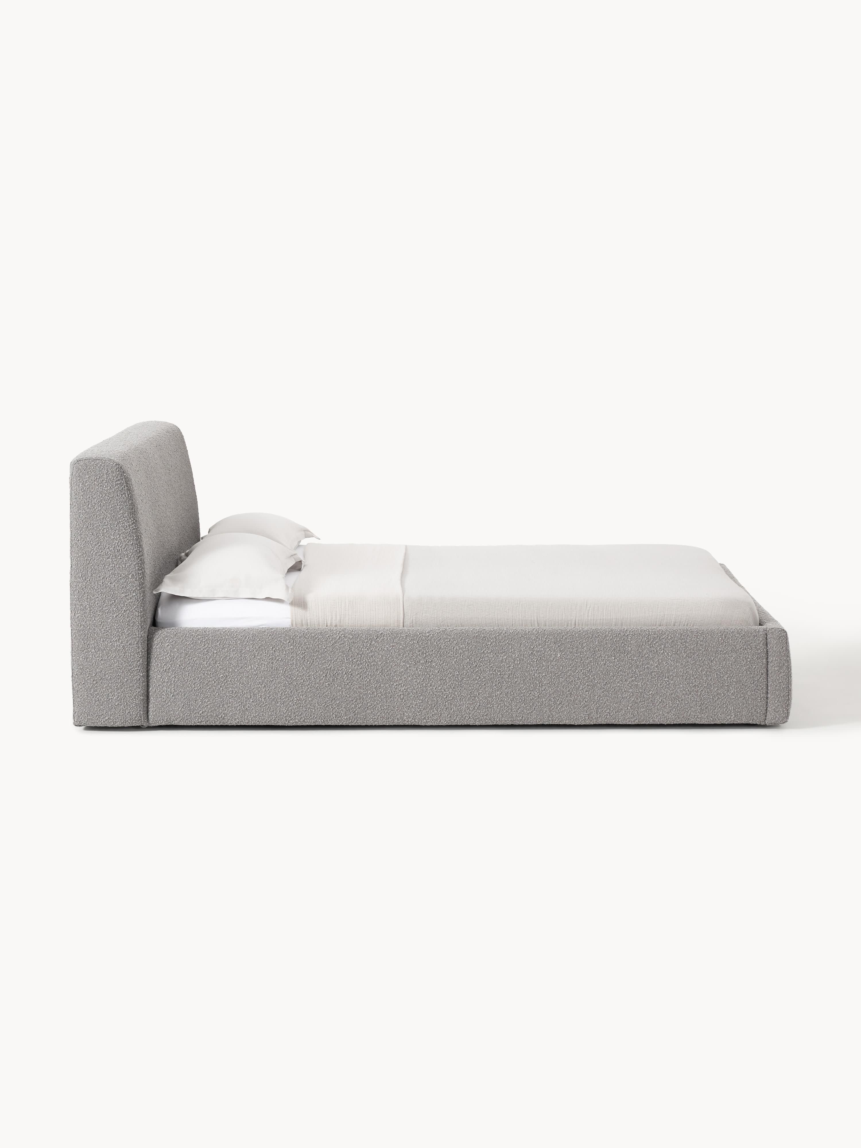 Cloud Upholstered Bouclé Bed with Storage Space