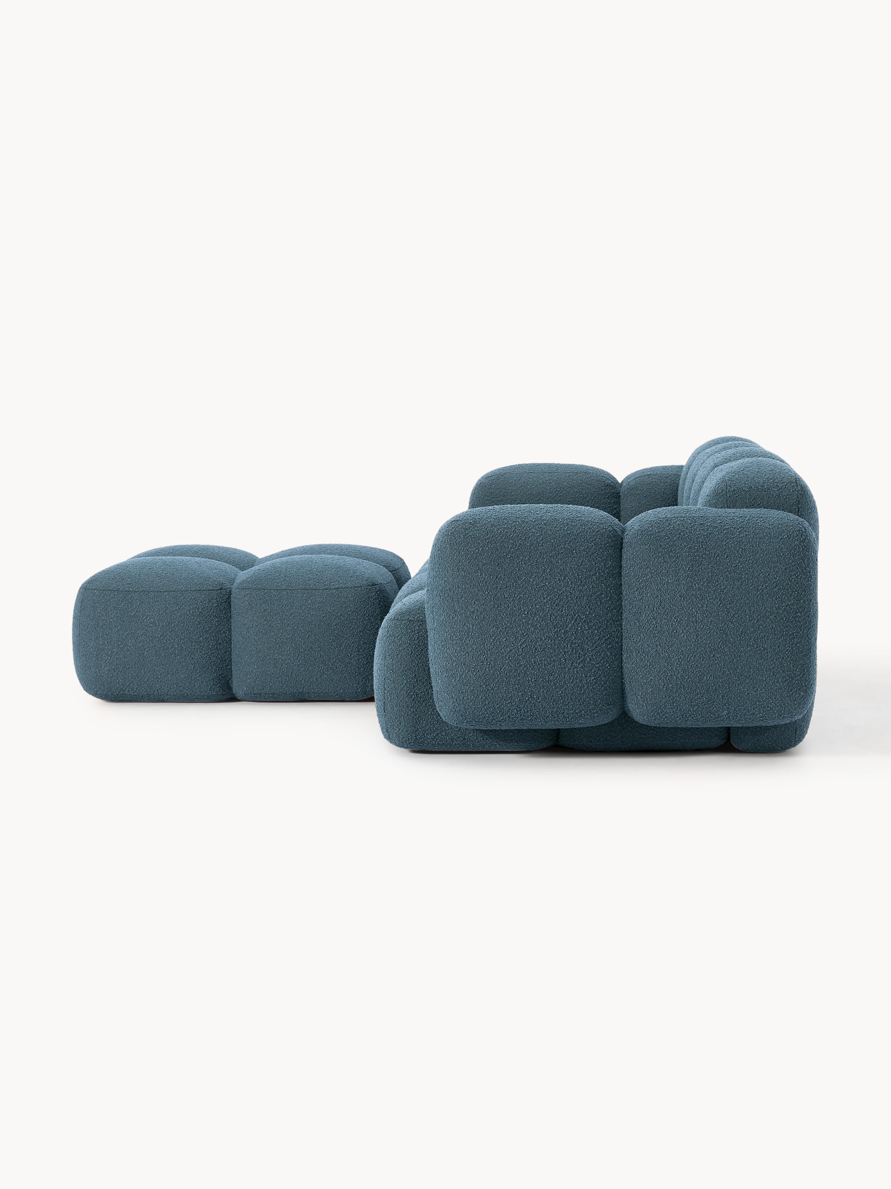 Tayla Bouclé Modular Sofa (2-seater) with Ottoman (left/right)