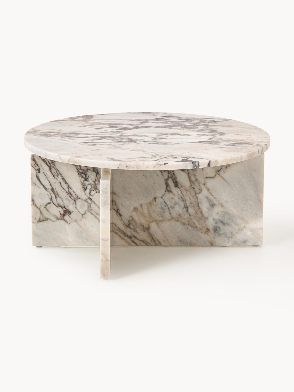 Marisa Round Calacatta Viola Marble Coffee Table