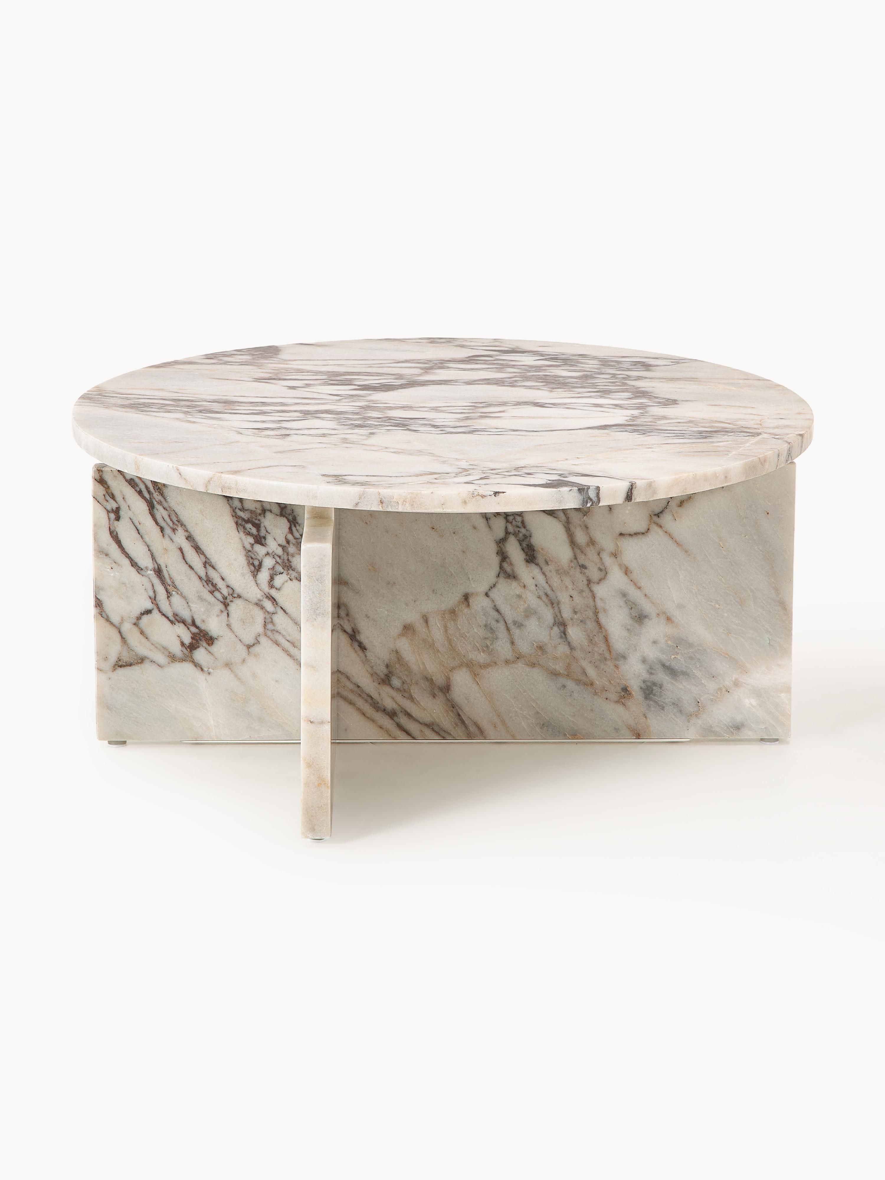 Marisa Round Calacatta Viola Marble Coffee Table