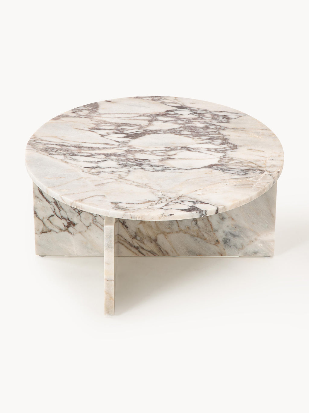 Marisa Round Calacatta Viola Marble Coffee Table