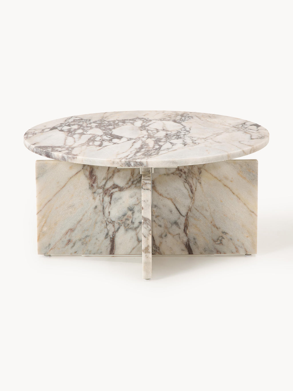 Marisa Round Calacatta Viola Marble Coffee Table