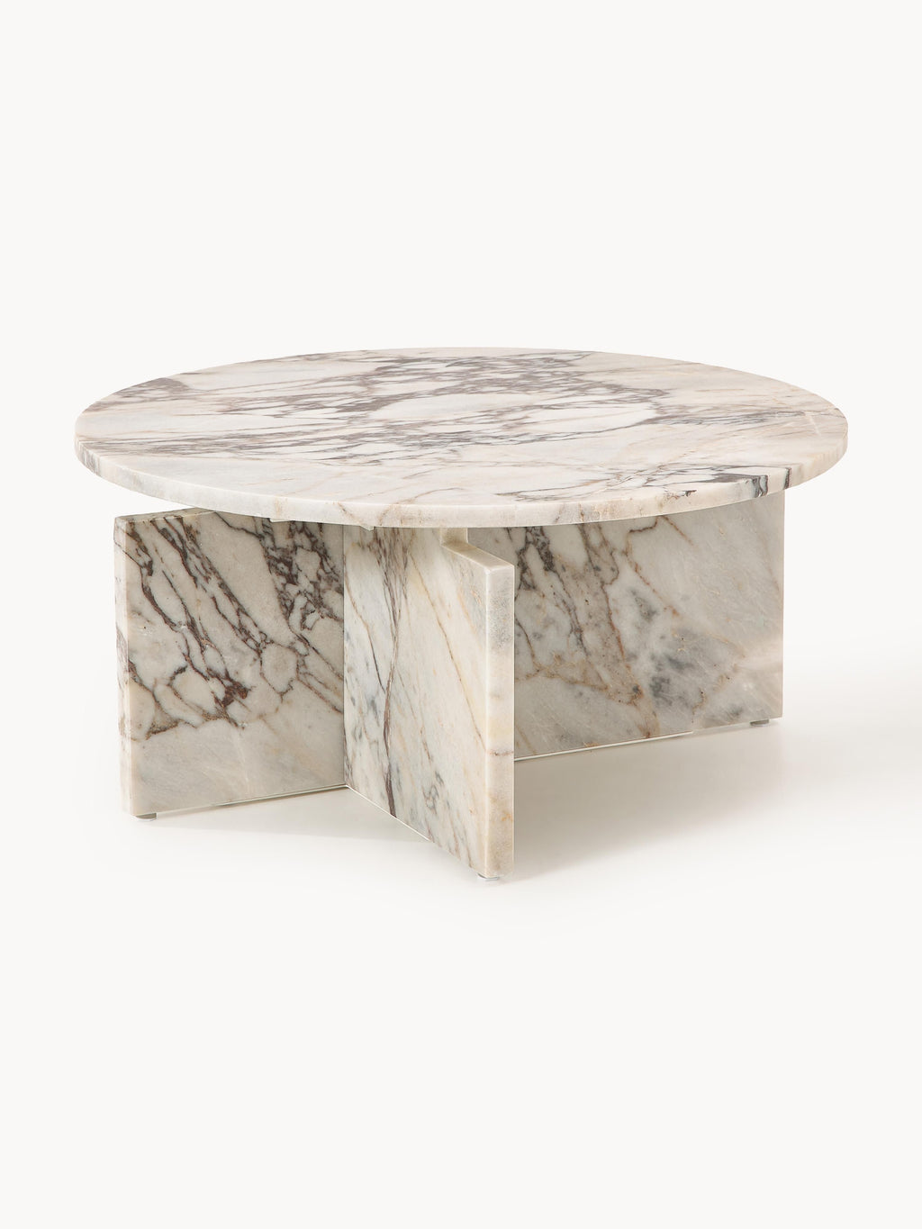 Gallery image 1 - Round Calacatta Viola Marble Coffee Table Marisa