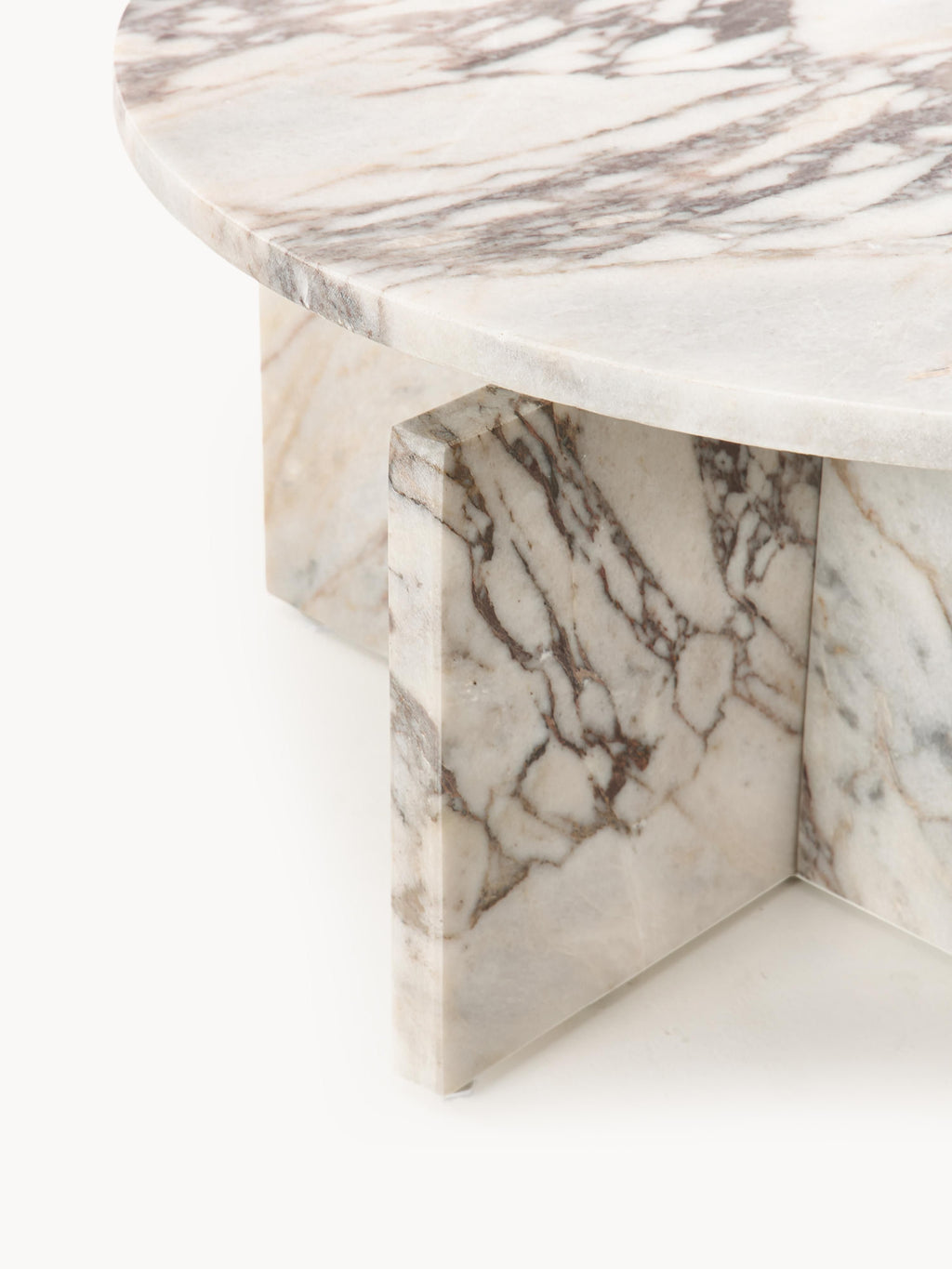 Marisa Round Calacatta Viola Marble Coffee Table