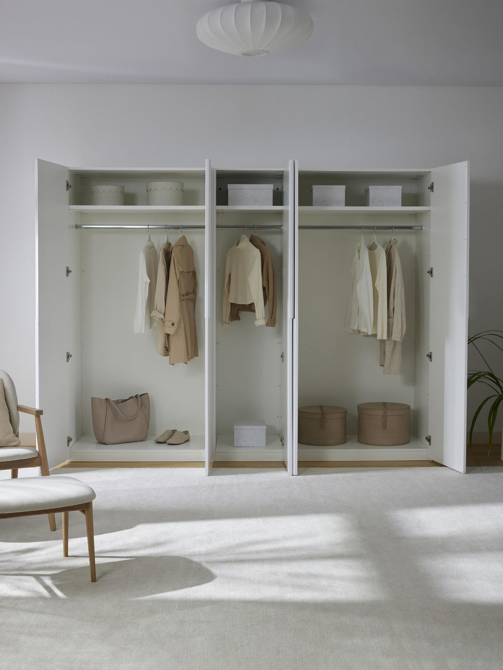 Leon Modular Hinge Door Wardrobe, 250 cm Wide, in various sizes