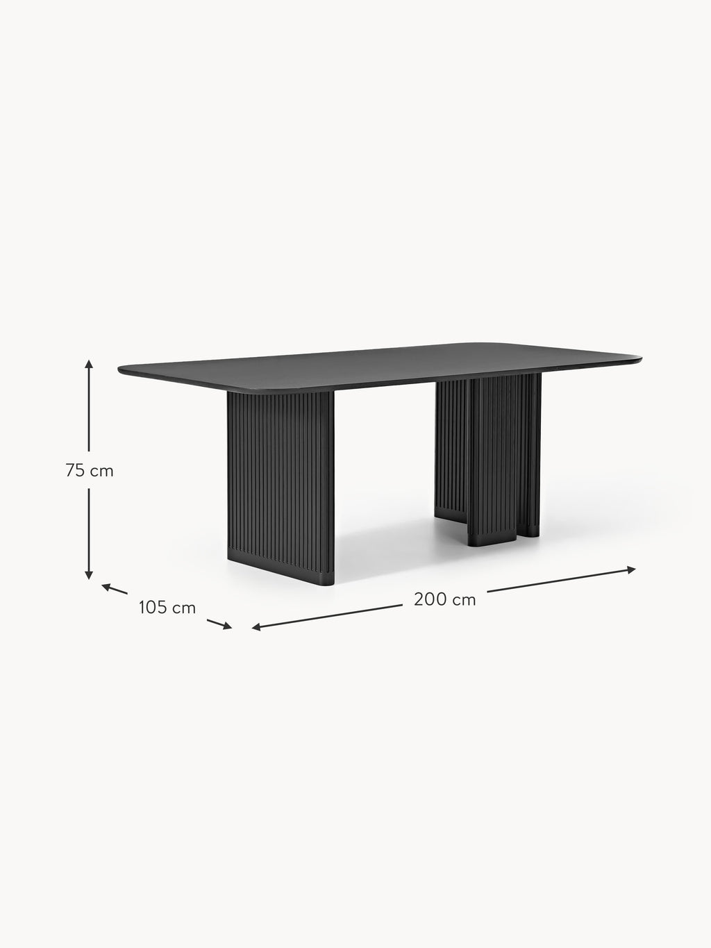 Jolka Oak Wood Dining Table, in various sizes
