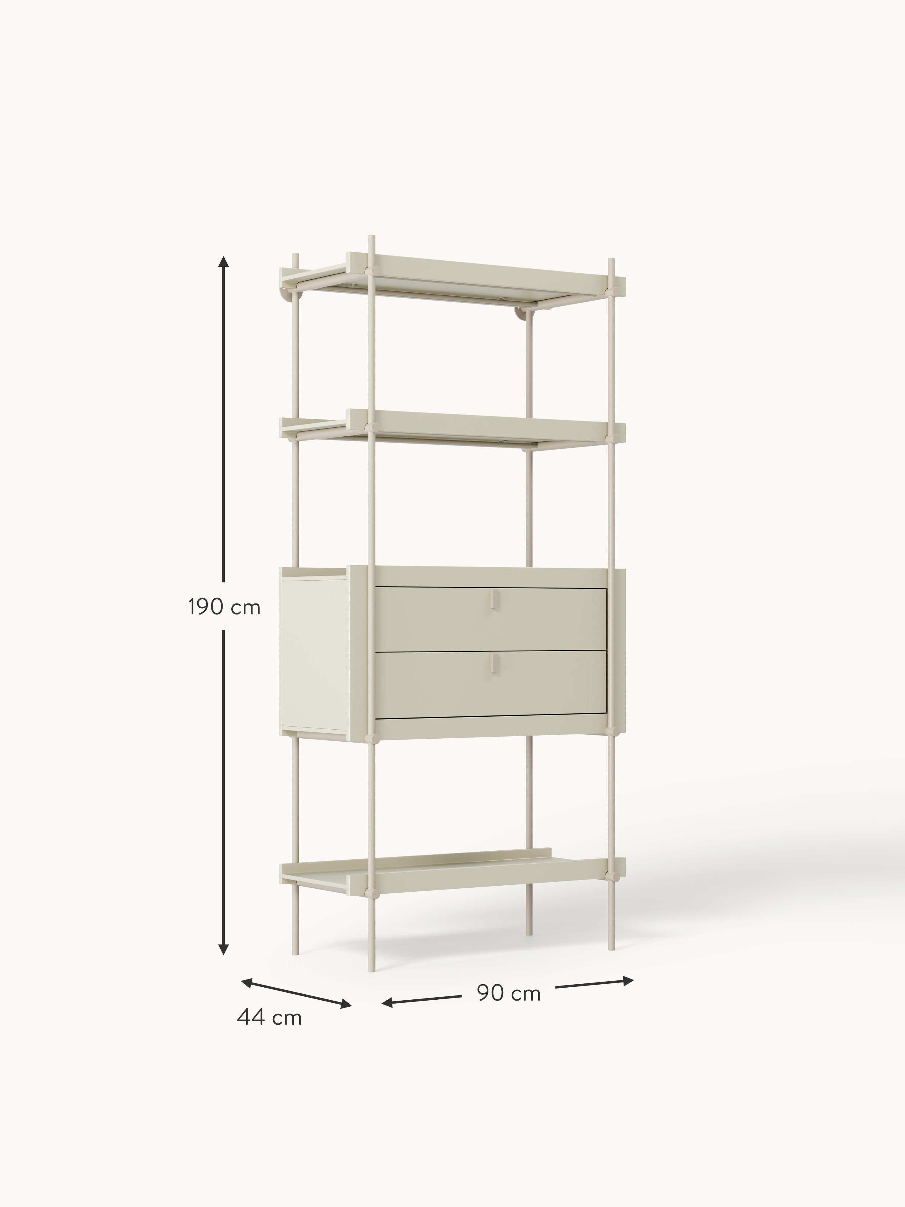 Rio Tall Shelving Unit with Drawers
