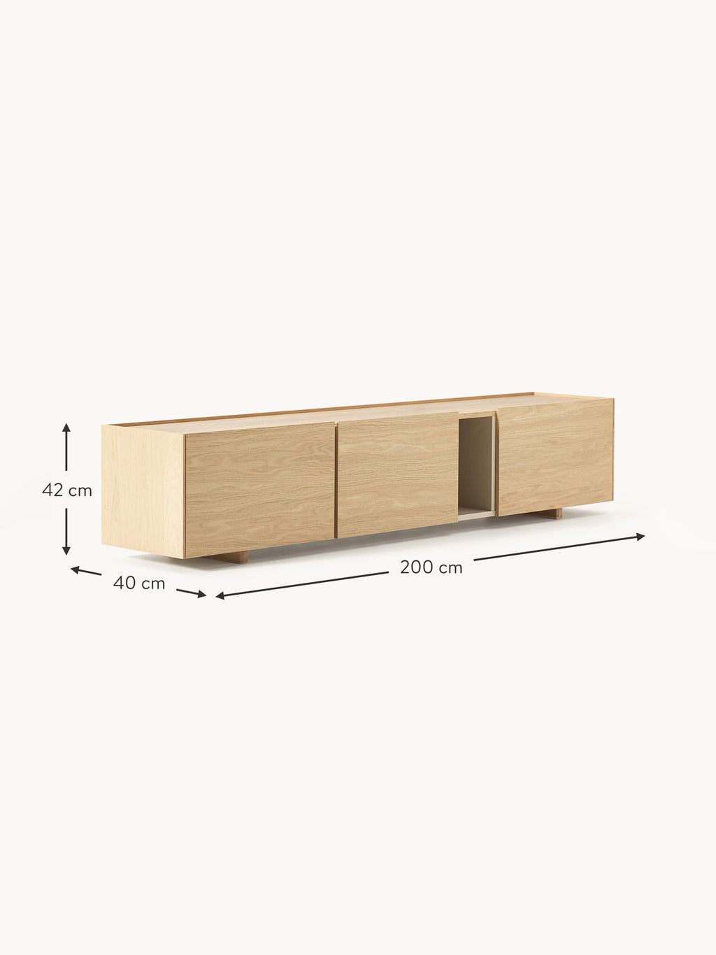 Larsen Wooden TV Stand, W 200 cm