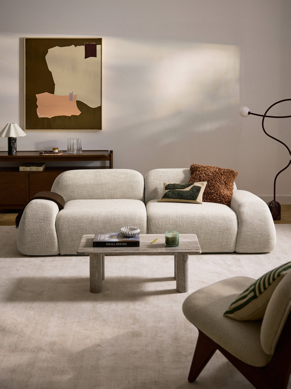 Wolke Modular Bouclé Sofa (3-seater)