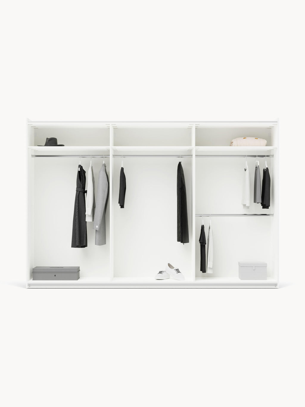 Charlotte Modular Sliding Door Wardrobe, 300 cm Wide, in various sizes