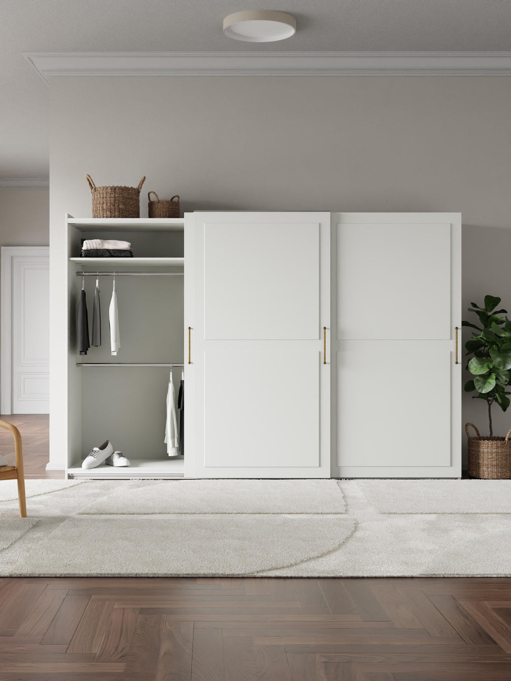 Charlotte Modular Sliding Door Wardrobe, 300 cm Wide, in various sizes