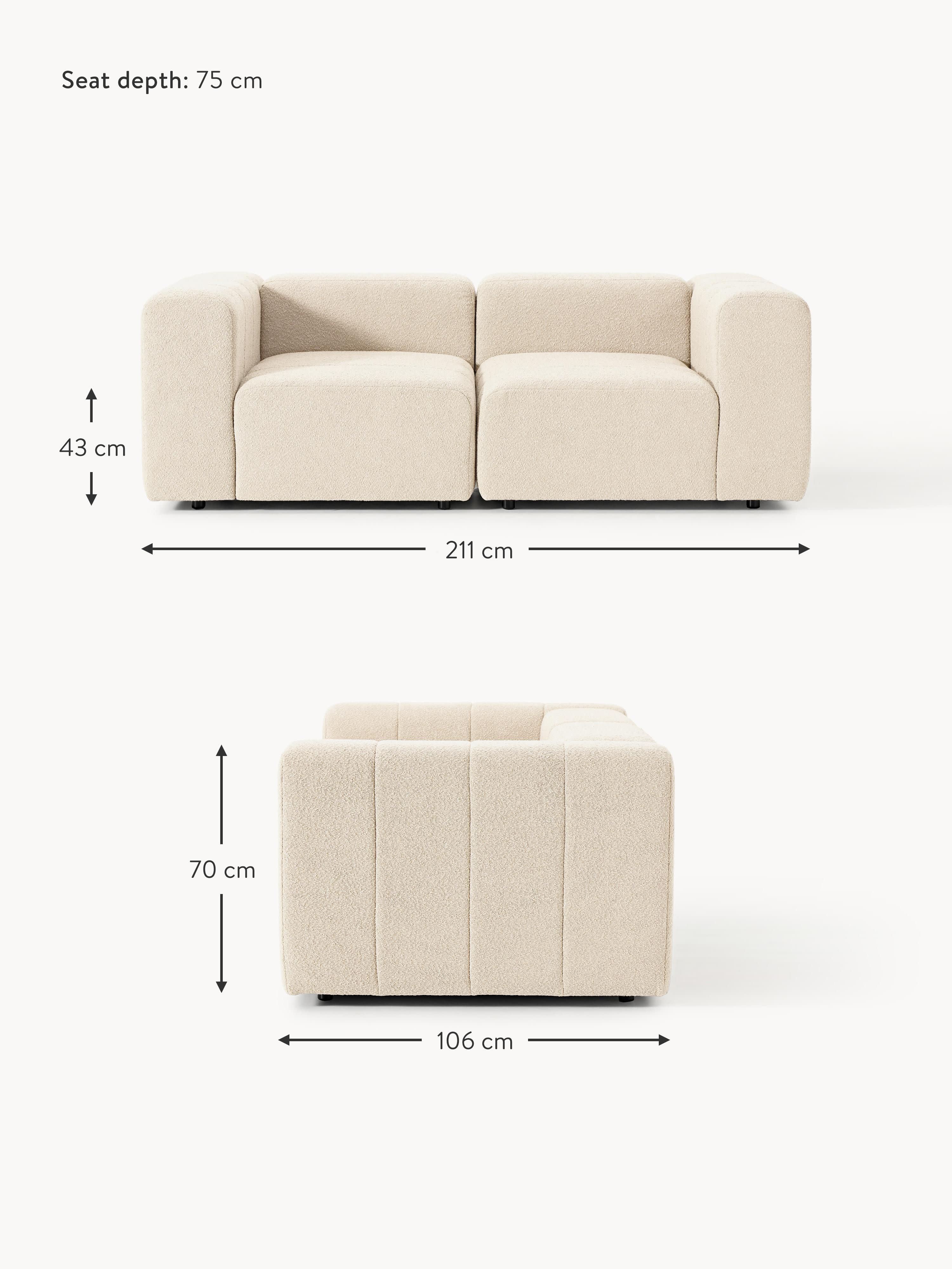 Lena Bouclé Modular Sofa (2-seater)