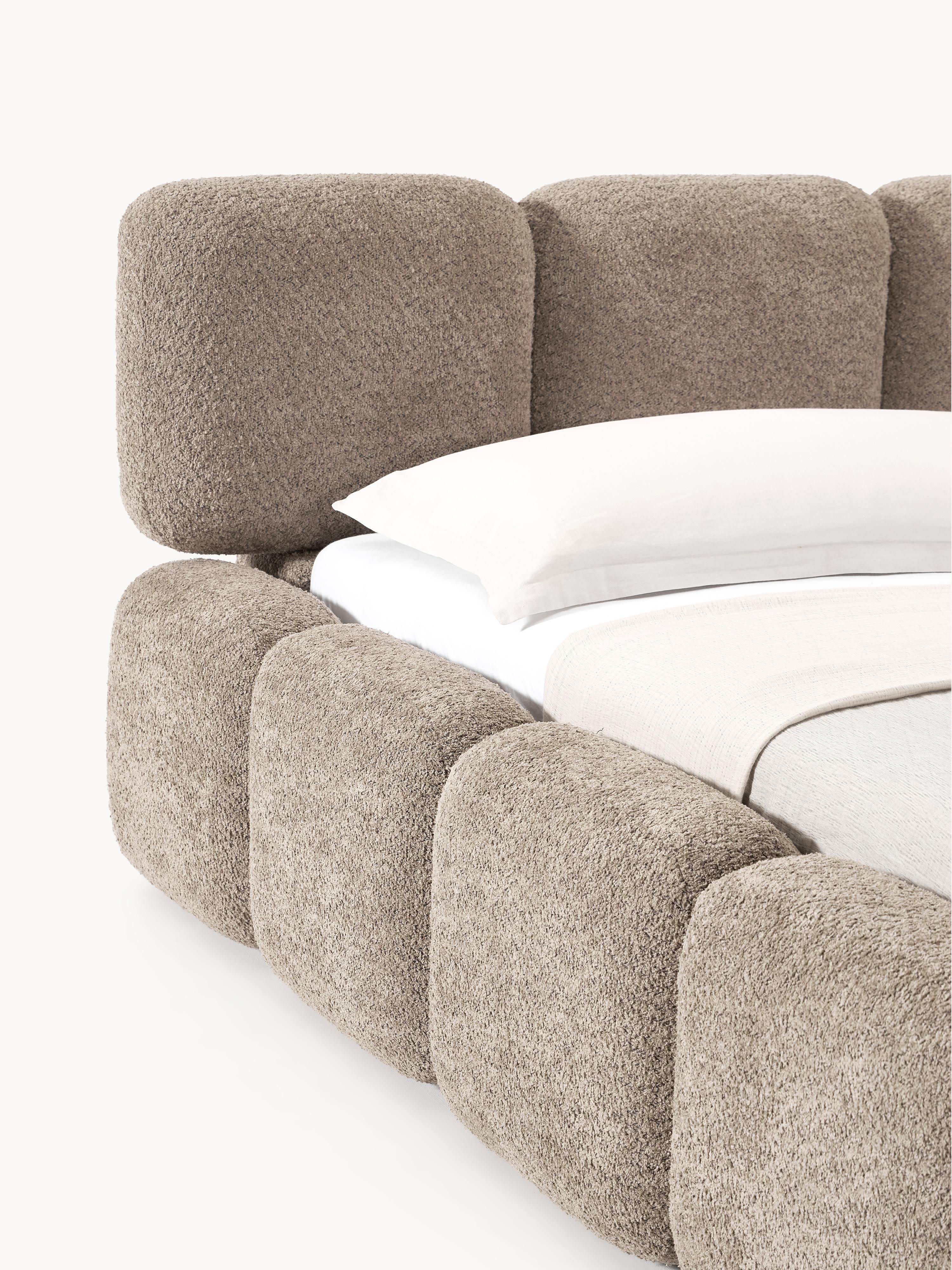 Tayla Upholstered Teddy Bouclé Bed